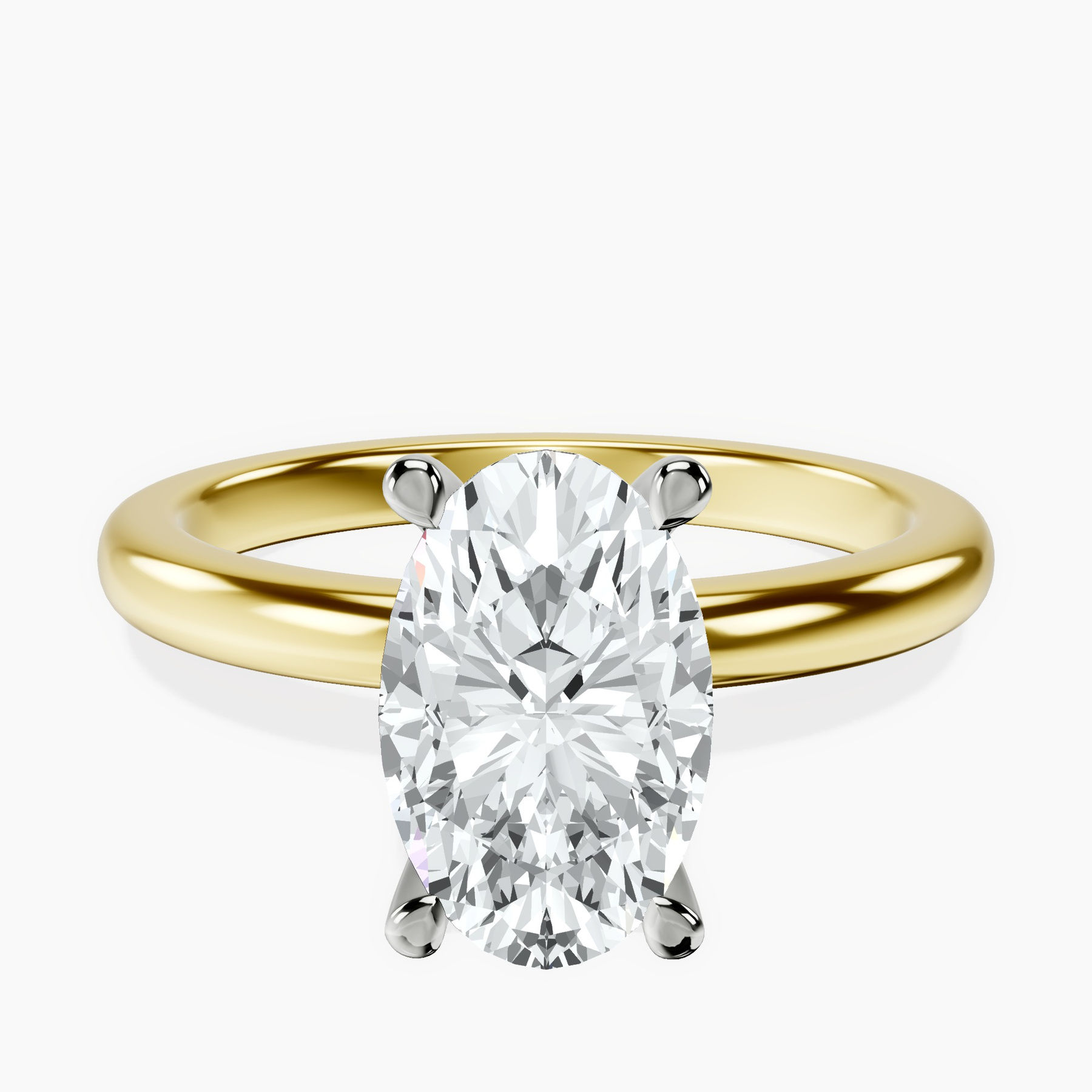 9ct Yellow Gold Mildred Hidden Halo Solitaire Lab Diamond Ring front image