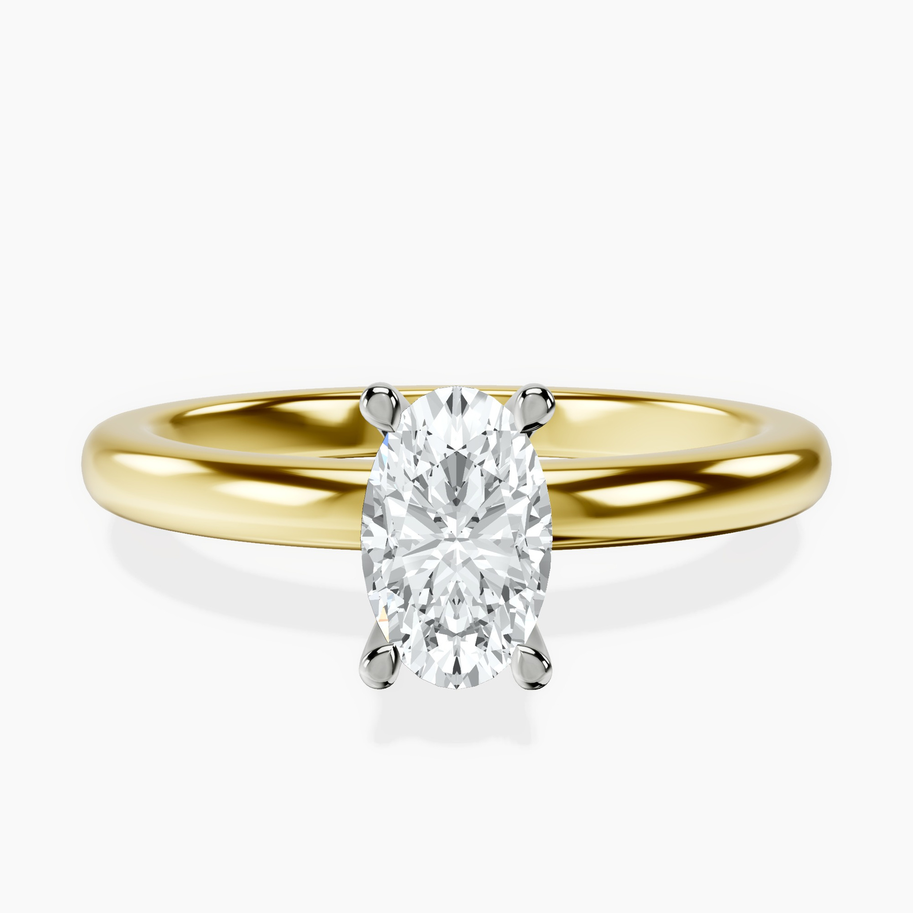 10kt Yellow Gold Mildred Hidden Halo Solitaire Lab Diamond Ring front image