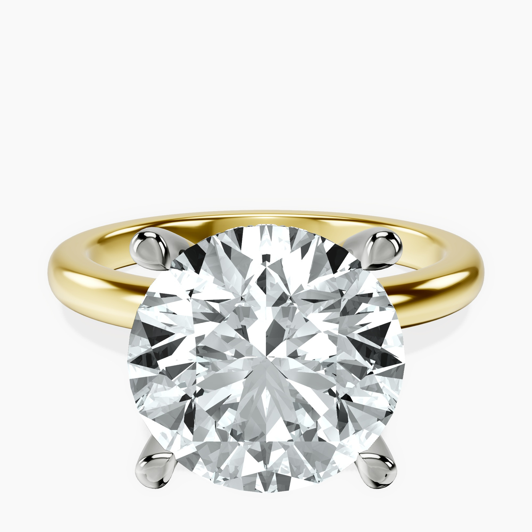 10kt Yellow Gold Mildred Hidden Halo Solitaire Lab Diamond Ring front image