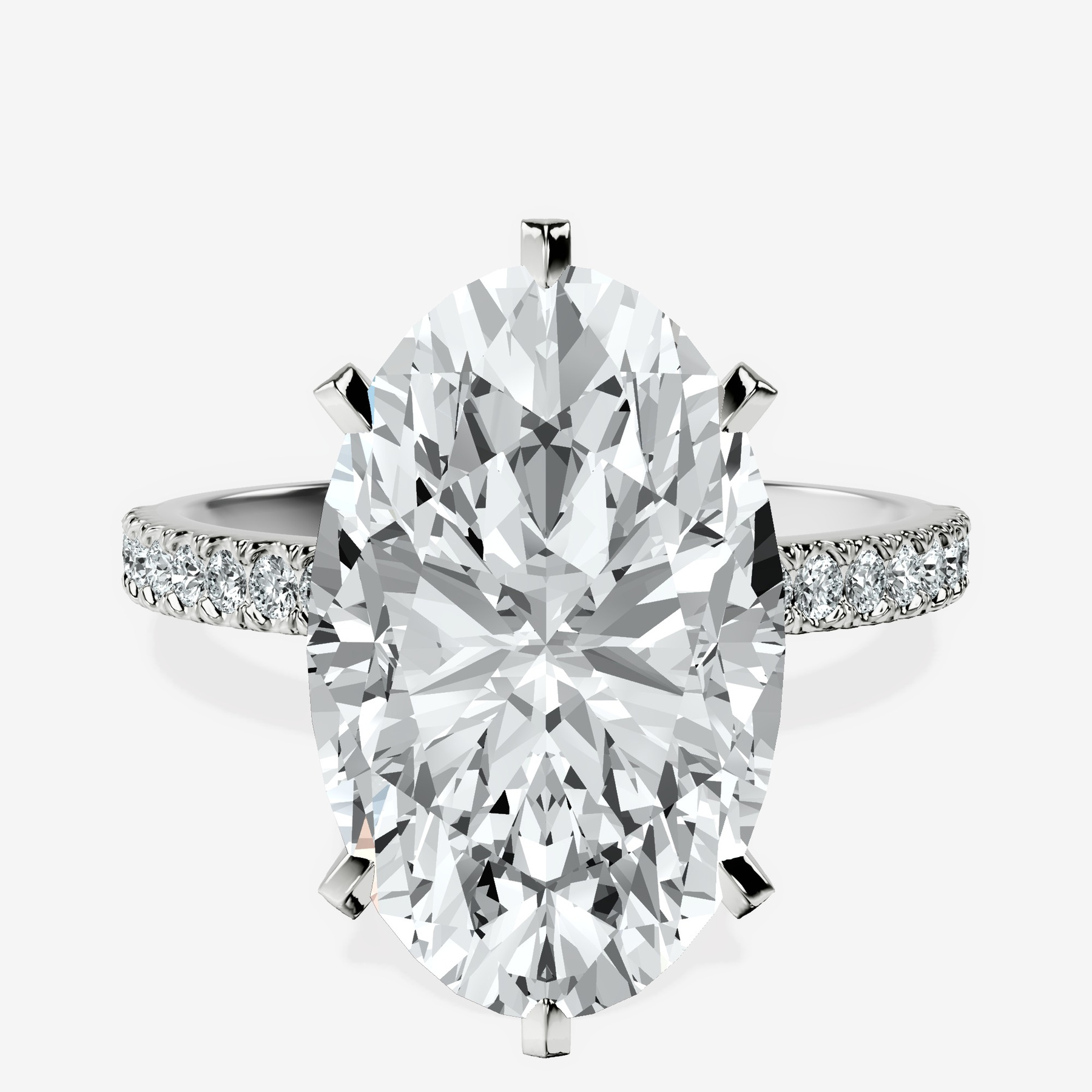 Platinum Mereia Secret Halo Lab Diamond Ring front image