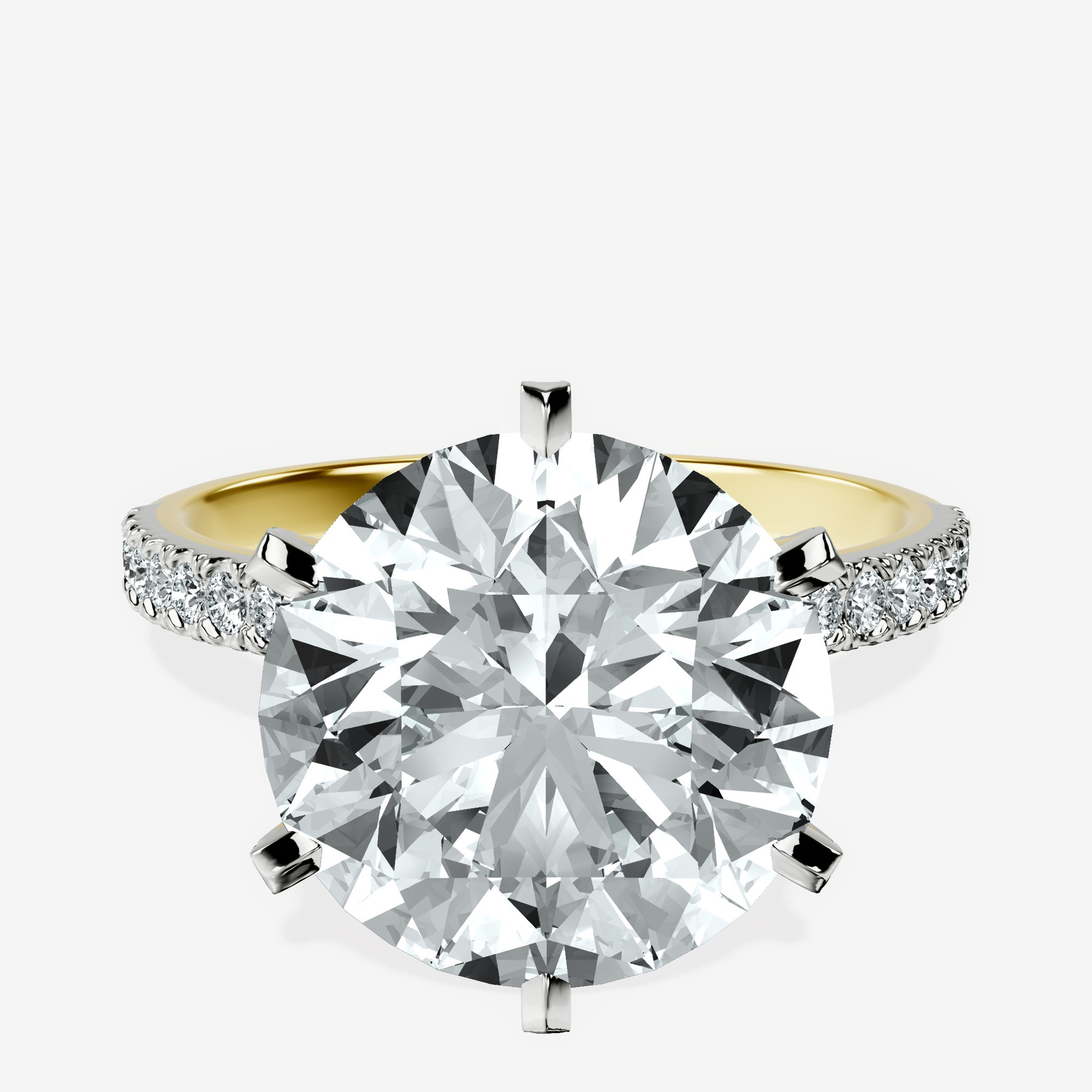14kt Yellow Gold Mereia Secret Halo Lab Diamond Ring front image