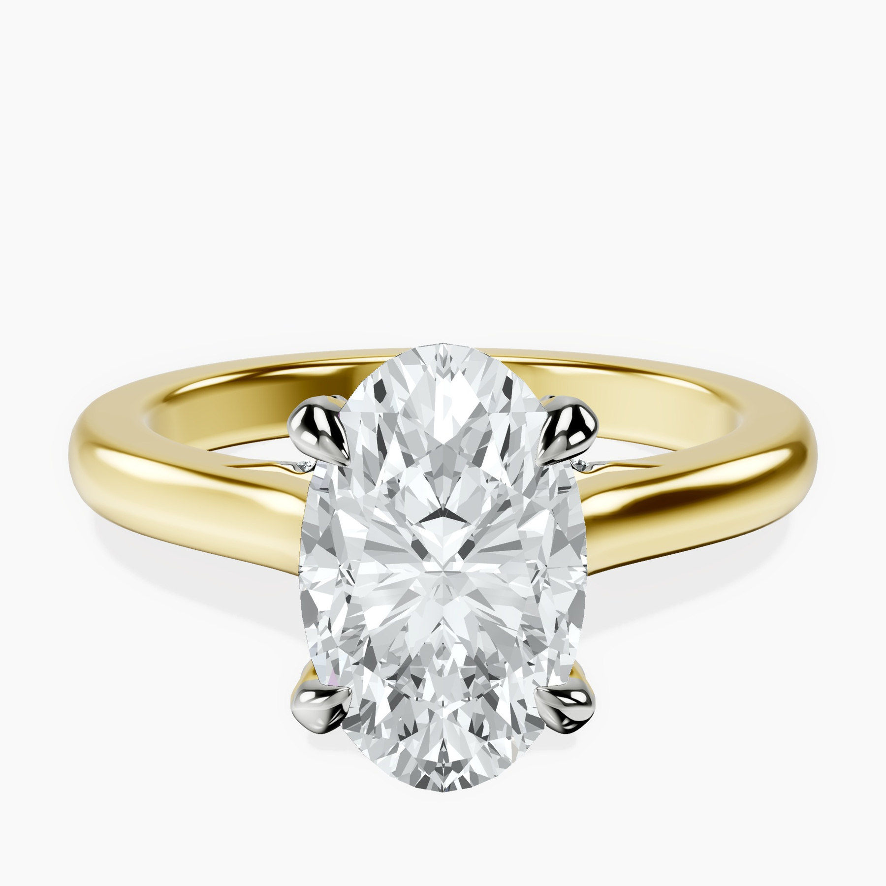 2.06 ct. oval Agnes Solitaire Ring in 14kt yellow gold rtr top