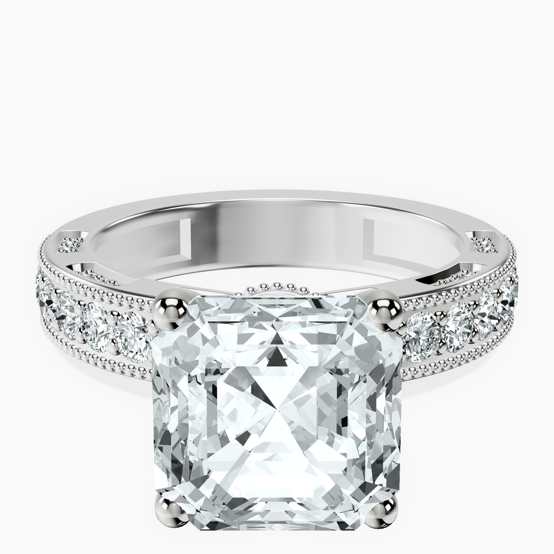 14kt White Gold Regalia Milgrain Lab Diamond Ring front image