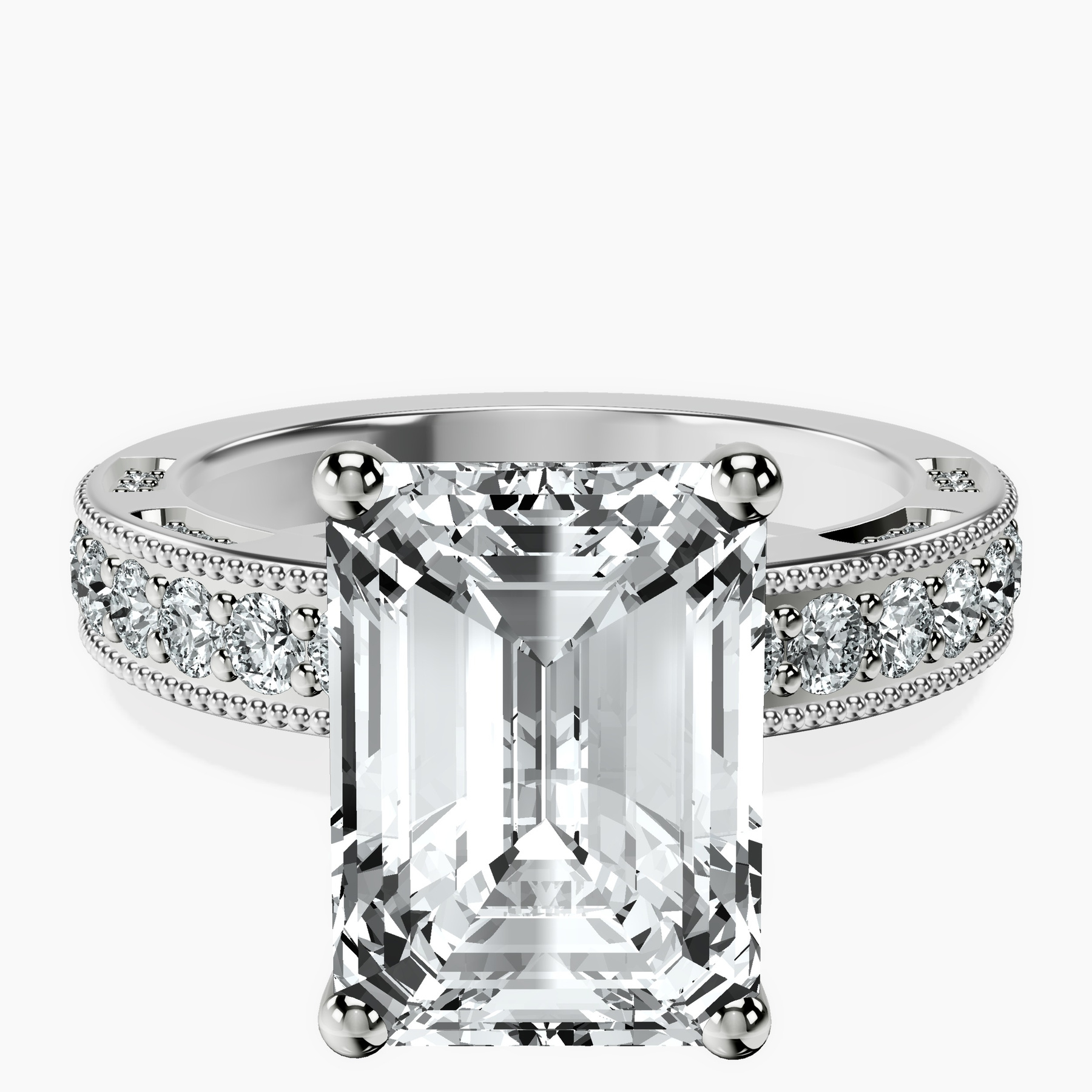 14kt White Gold Regalia Milgrain Lab Diamond Ring front image