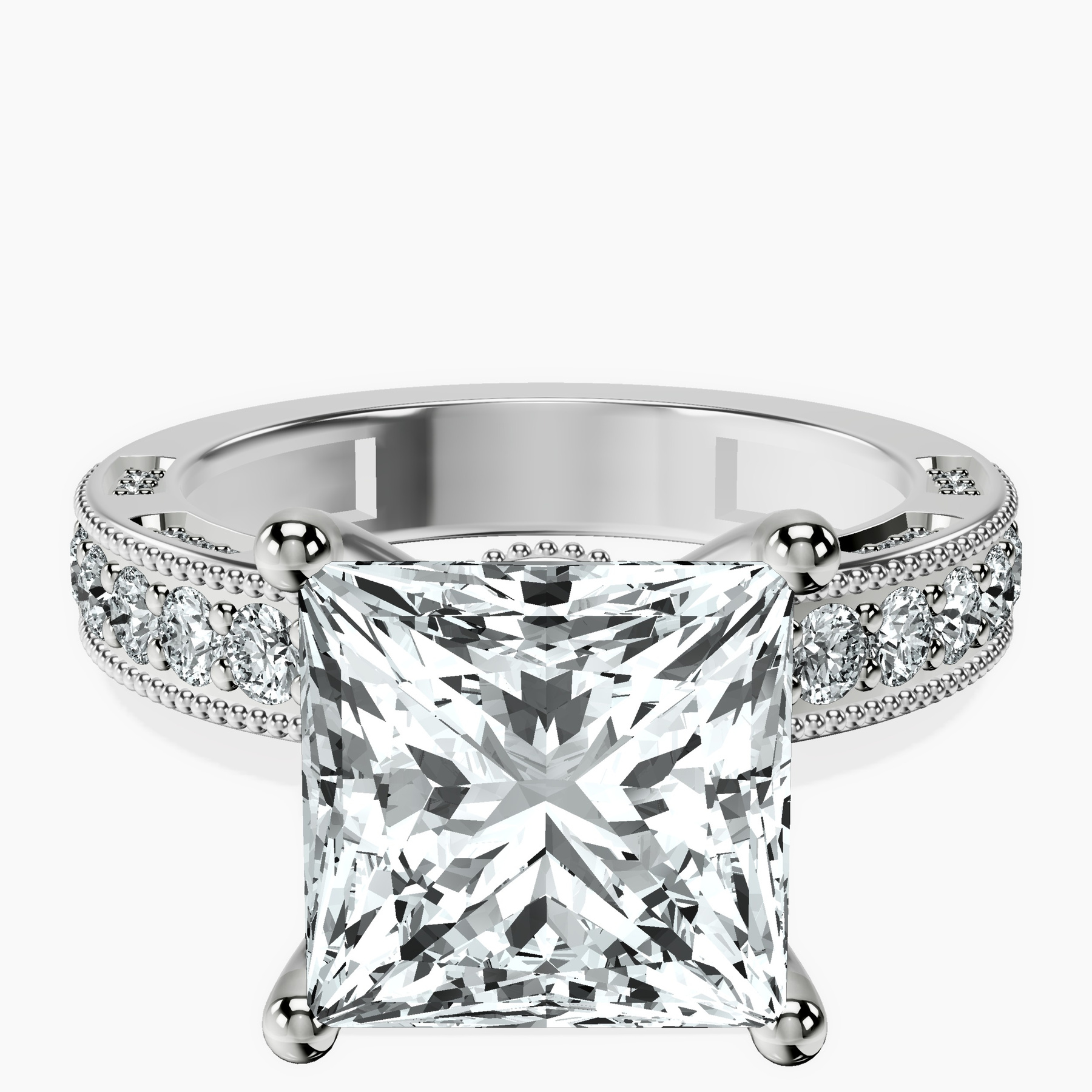 14kt White Gold Regalia Milgrain Lab Diamond Ring front image