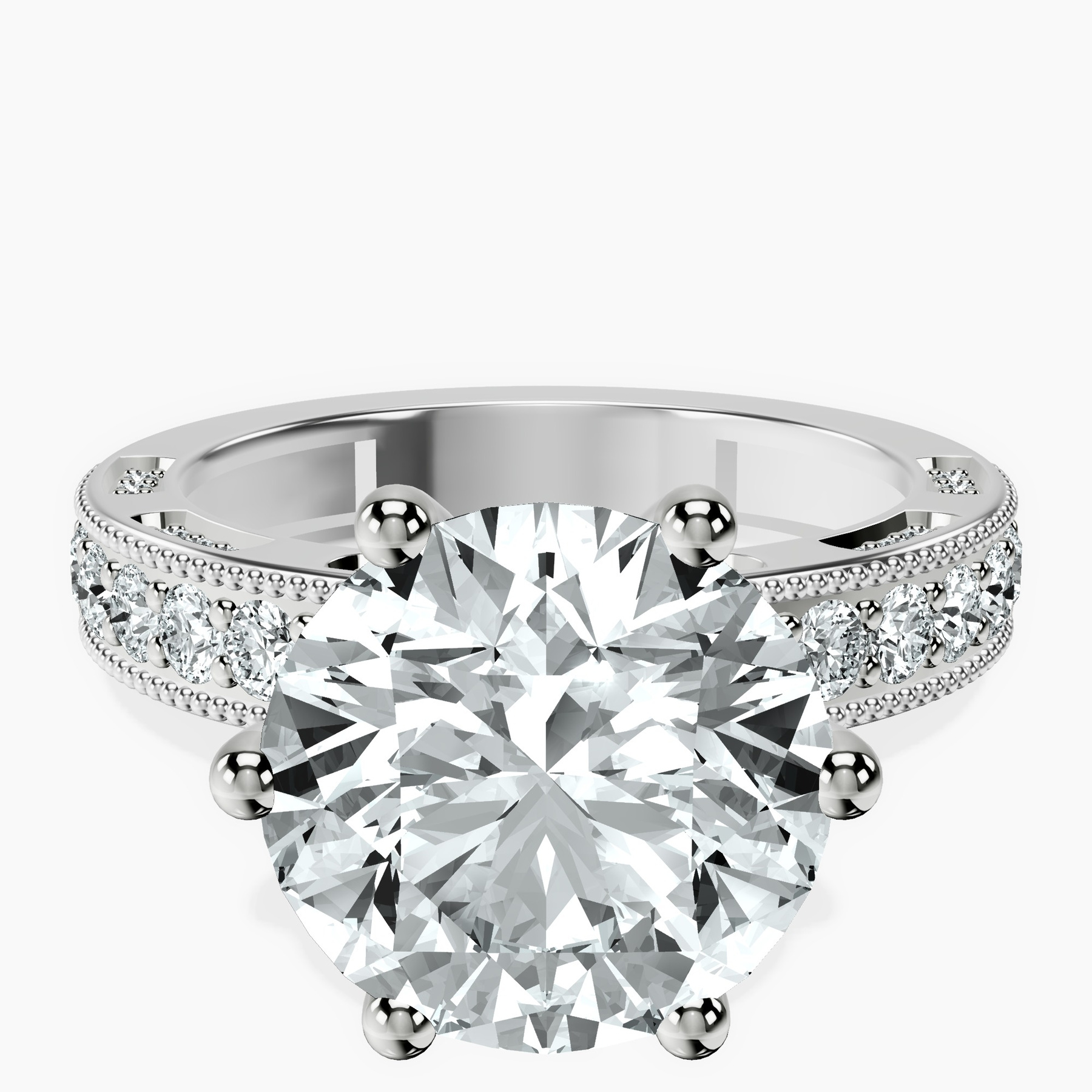 14kt White Gold Regalia Milgrain Lab Diamond Ring front image