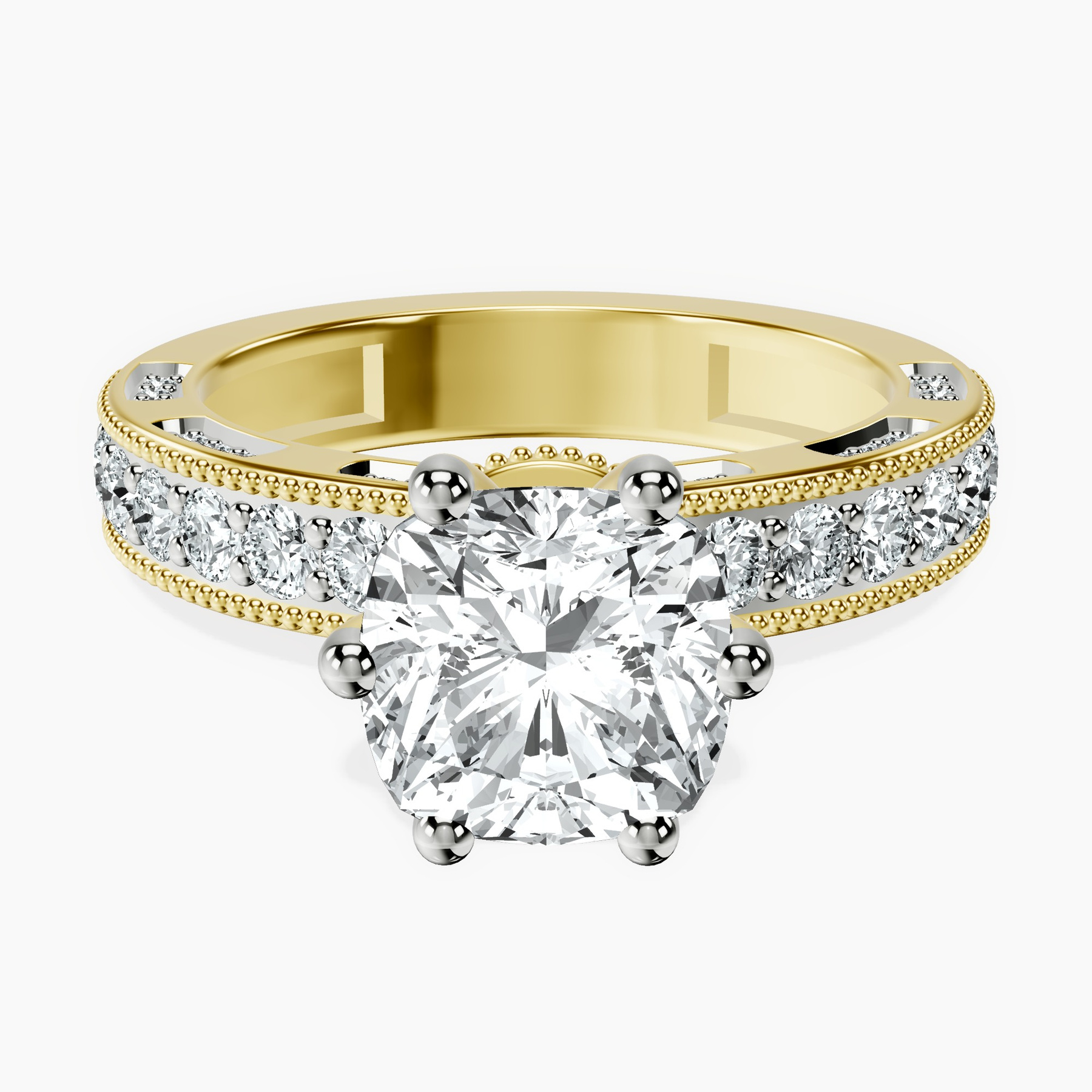 14kt Yellow Gold Regalia Milgrain Lab Diamond Ring front image