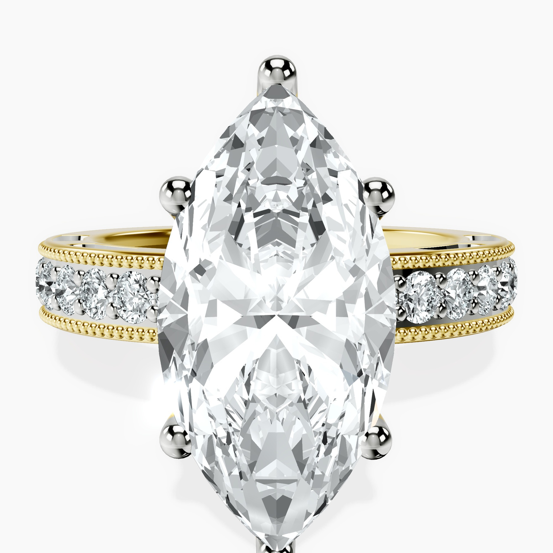 14kt Yellow Gold Regalia Milgrain Lab Diamond Ring front image