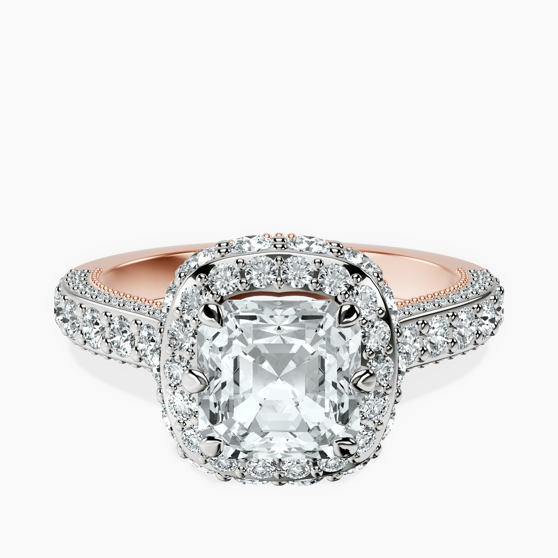 14kt Rose Gold Luxoré Vintage Allure Lab Diamond Ring front image
