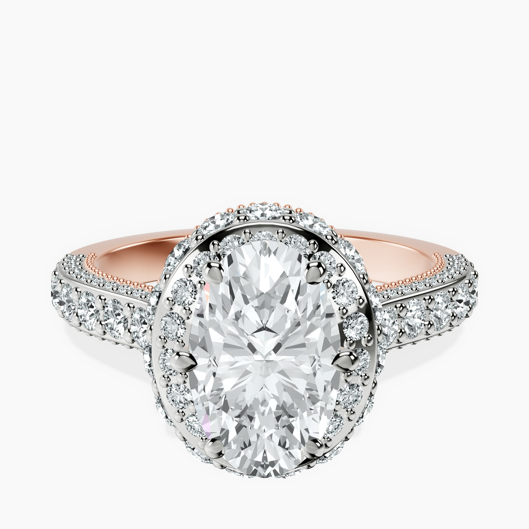 18kt Rose Gold Luxoré Vintage Allure Lab Diamond Ring front image