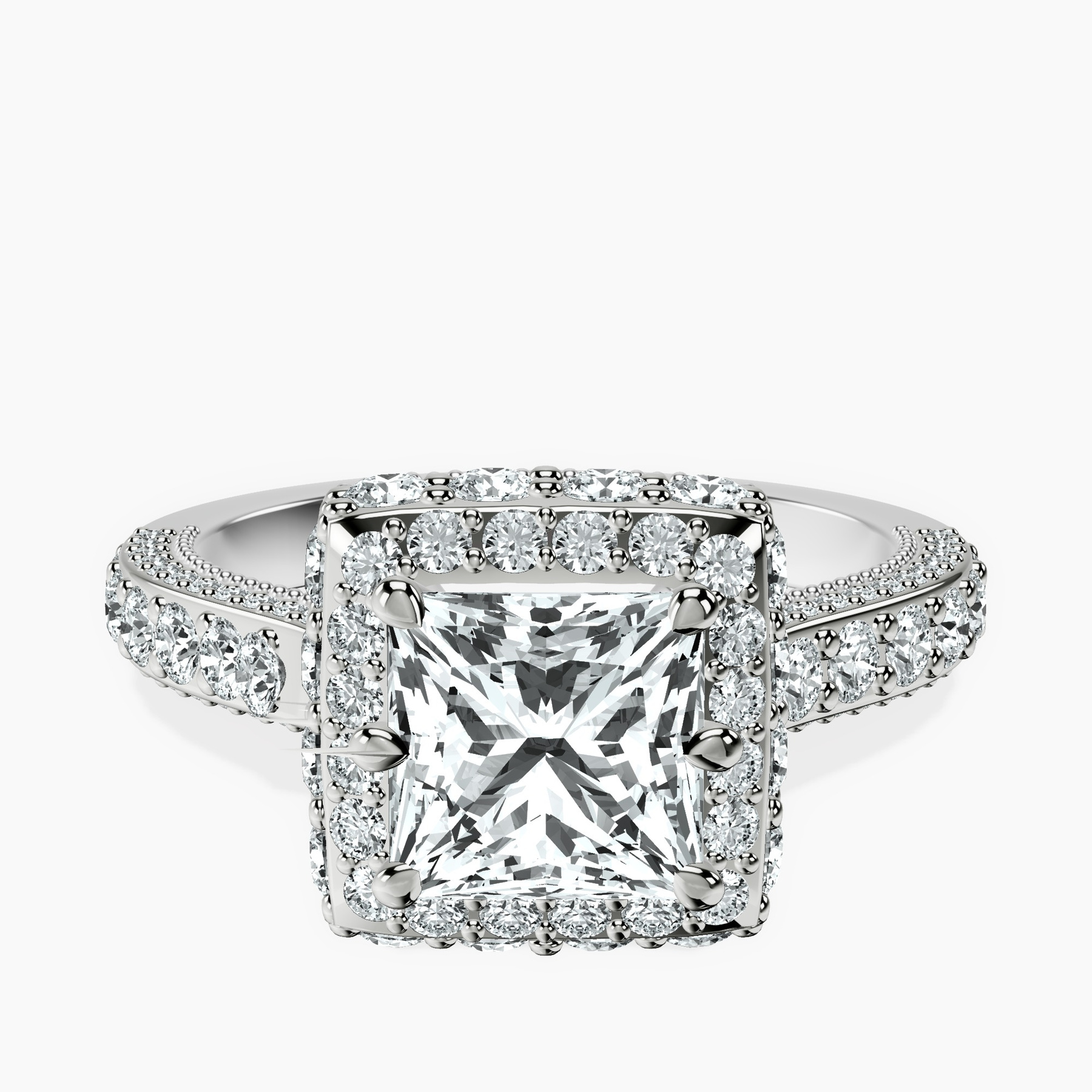 Platinum Luxoré Vintage Allure Lab Diamond Ring front image