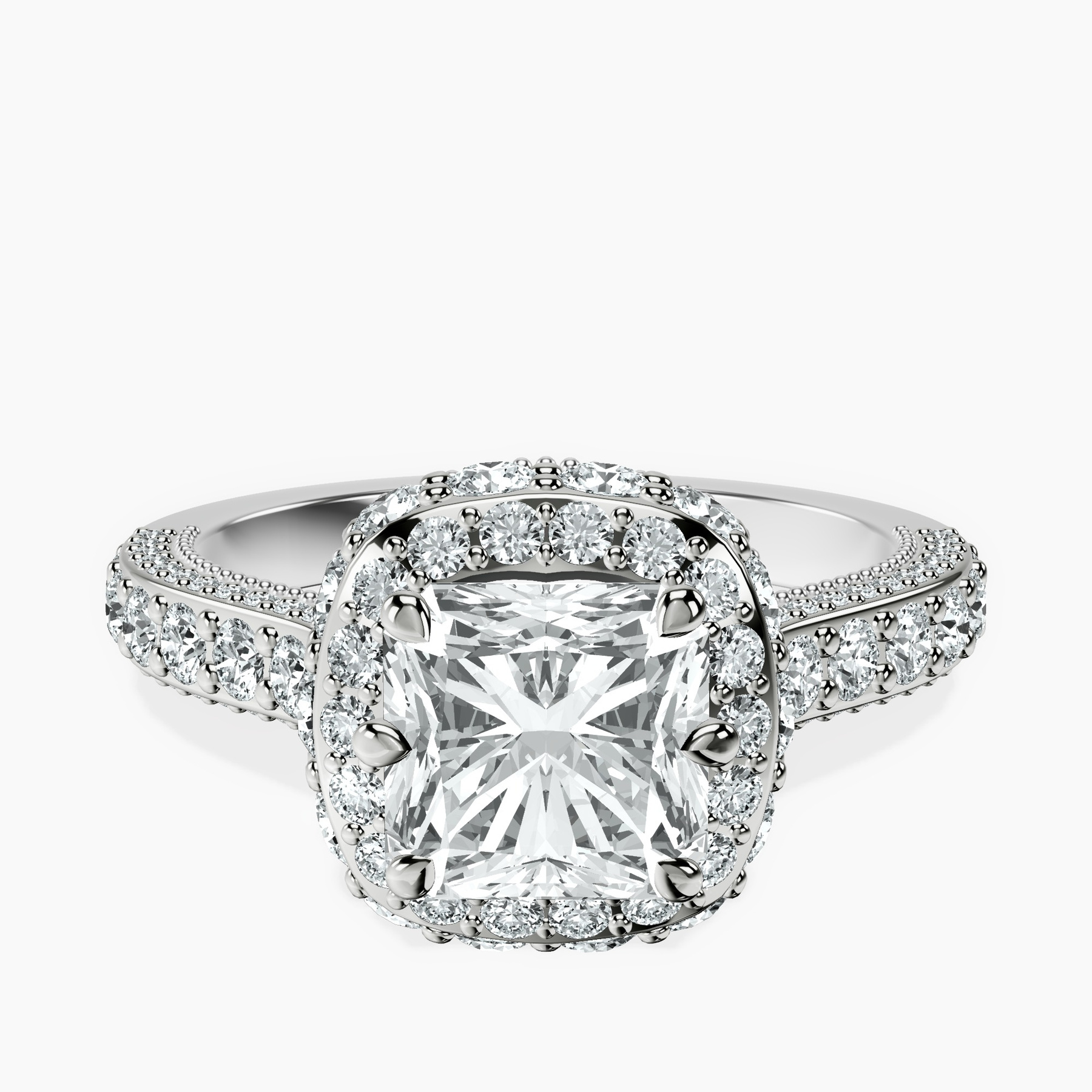 18kt White Gold Luxoré Vintage Allure Lab Diamond Ring front image