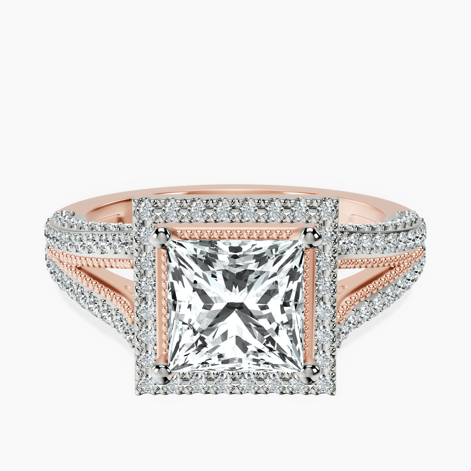 18kt Rose Gold Opulenté Antique Halo Lab Diamond Ring front image