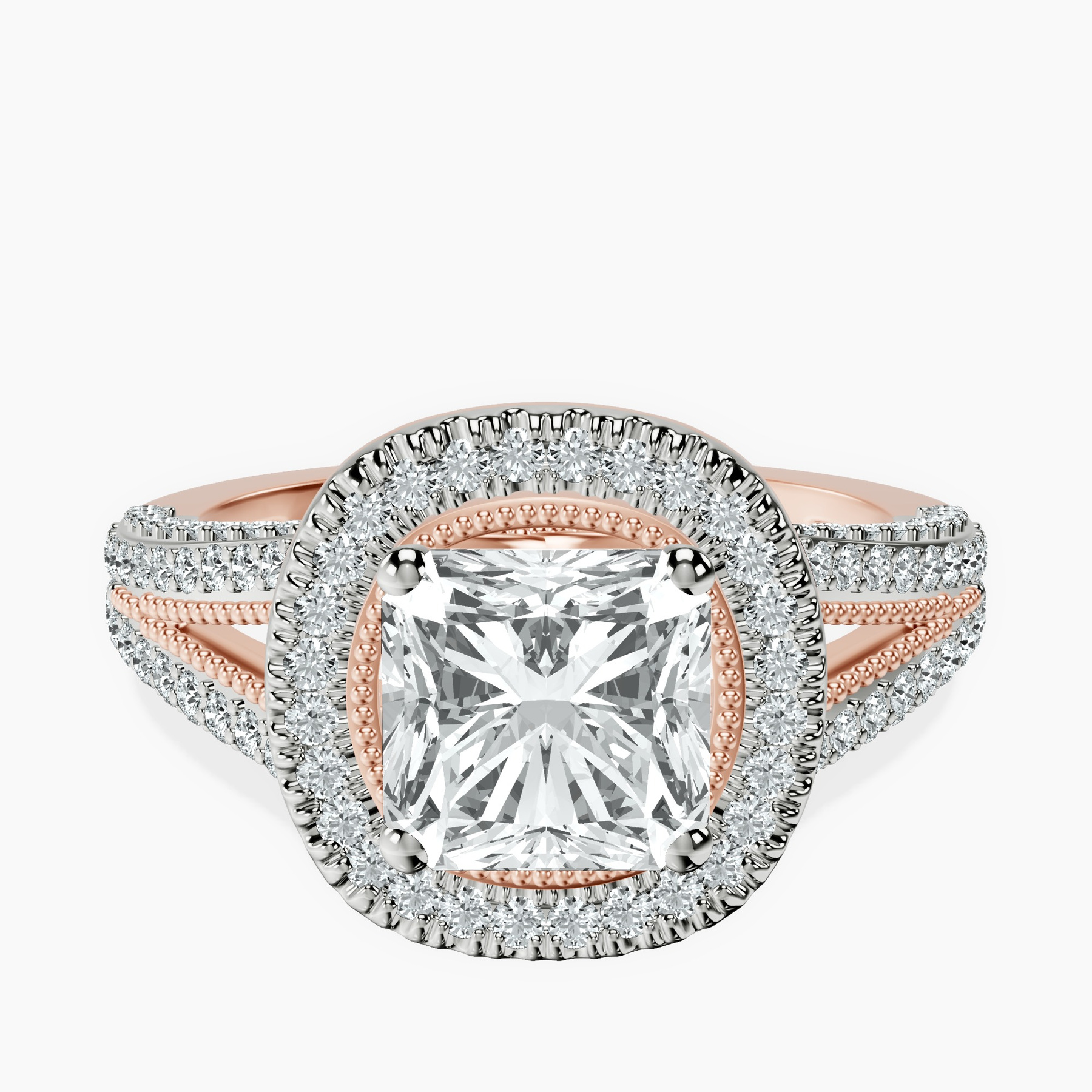 9ct Rose Gold Opulenté Antique Halo Lab Diamond Ring front image