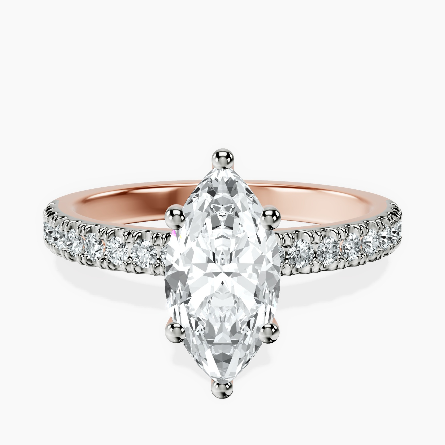 1.39 ct. marquise Nomi Eternity Ring in 14kt rose gold rtr top