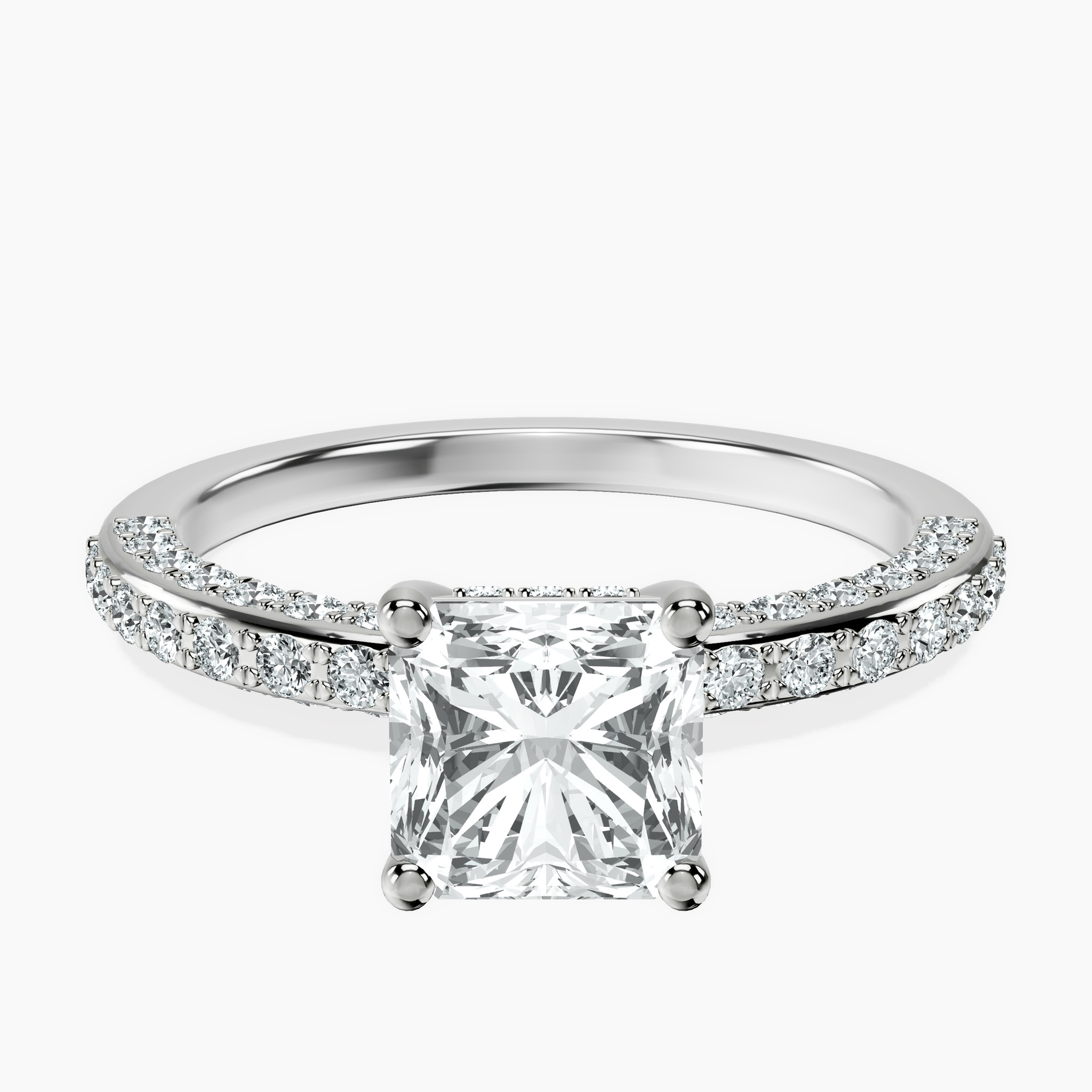 10kt White Gold Adele Secret Double Halo Lab Diamond Ring front image