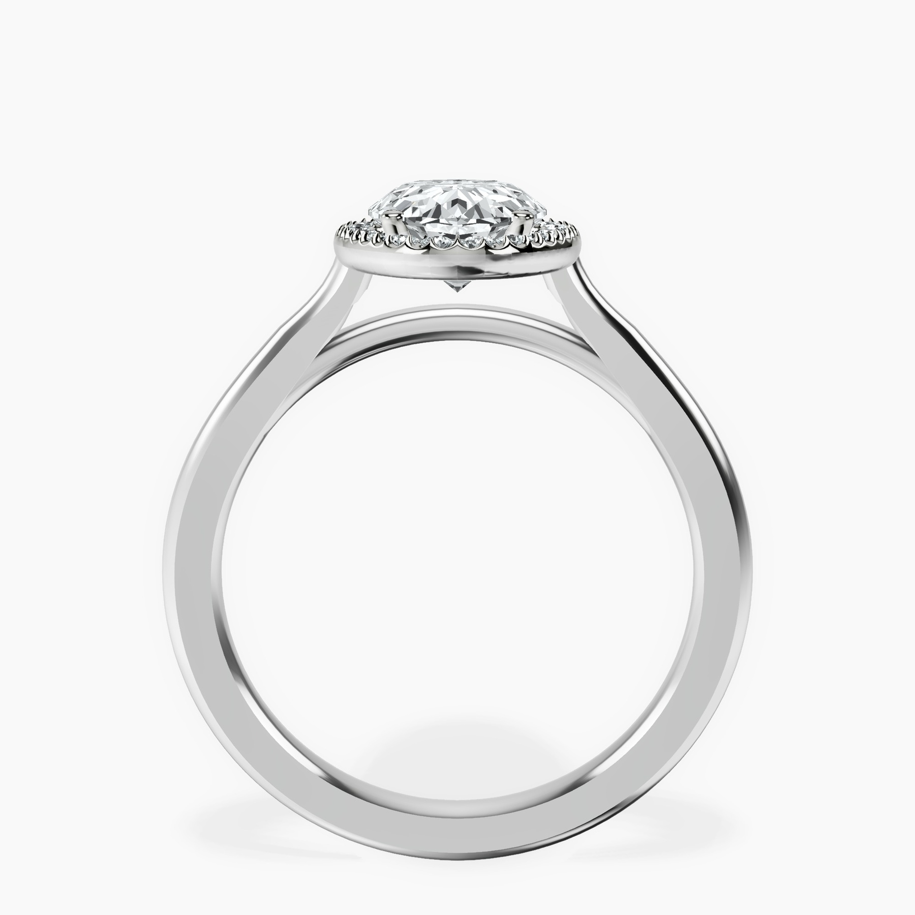 10kt White Gold Harriet Halo 2mm Lab Diamond Ring side right image one