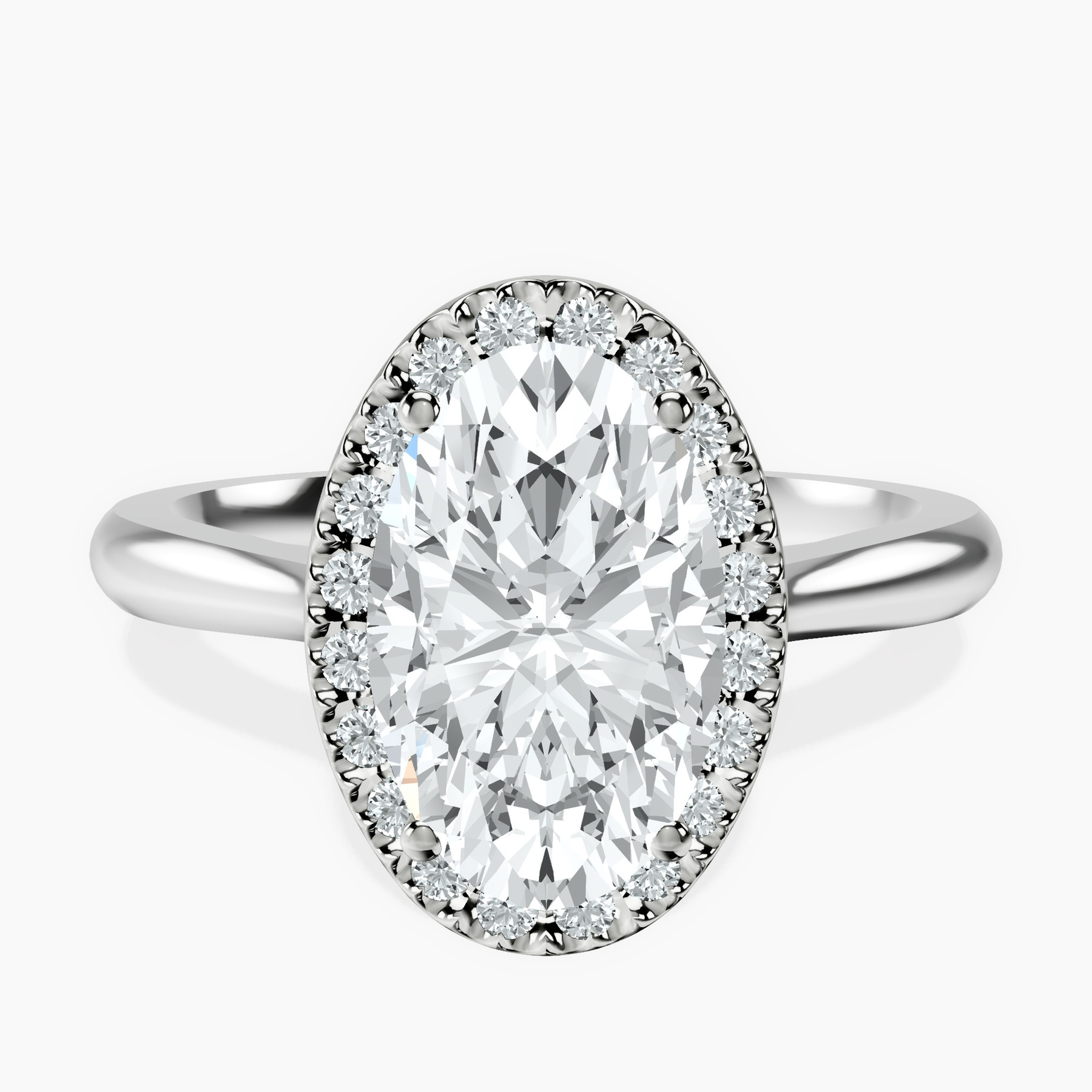 2.99 ct. oval Harriet Ring in 14kt white gold rtr top