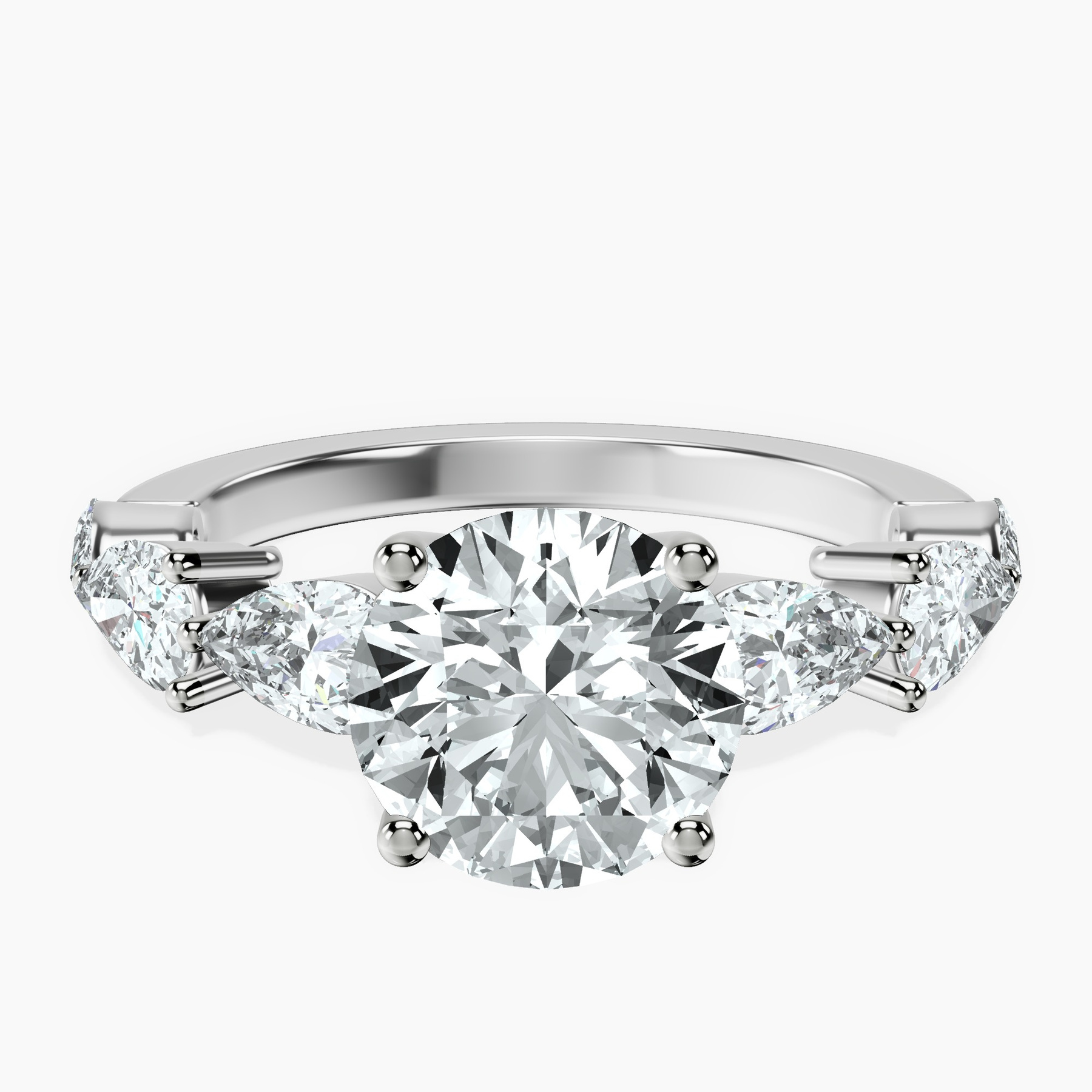 2.82 ct. round Frances Ring in platinum rtr top