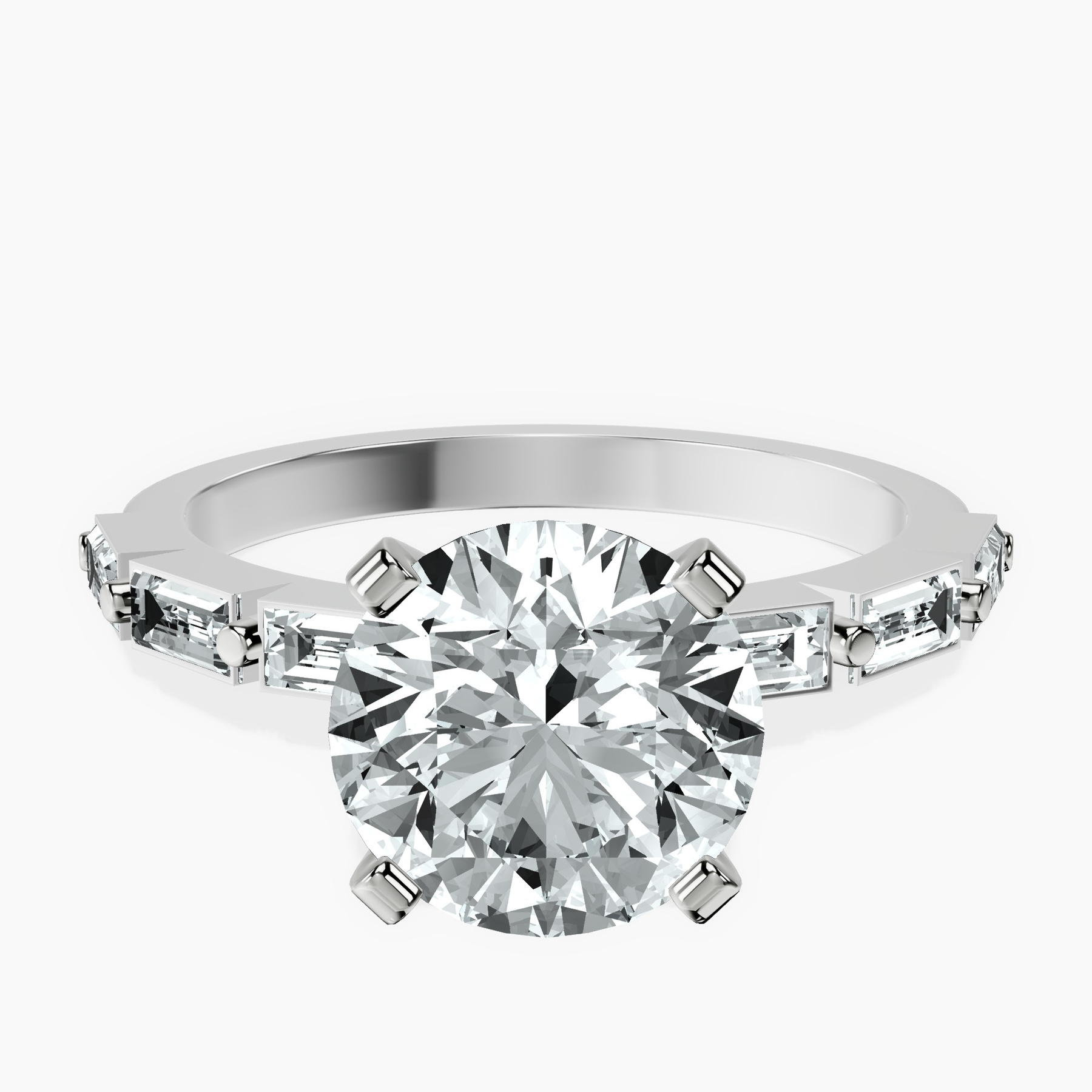 2.82 ct. round Kimberly Ring in 18kt white gold rtr top