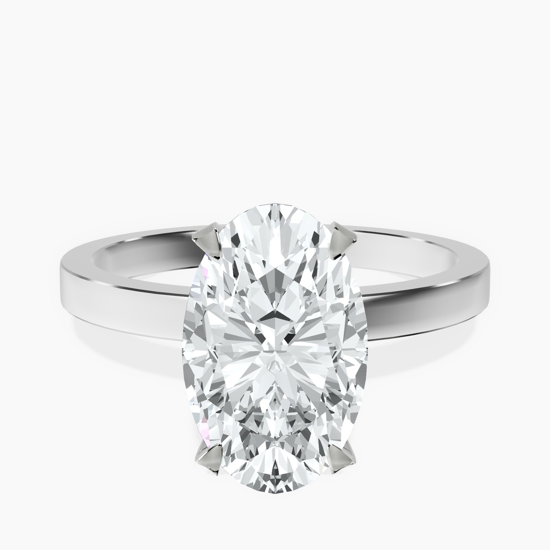 2.99 ct. oval Ember Halo Ring in platinum rtr top