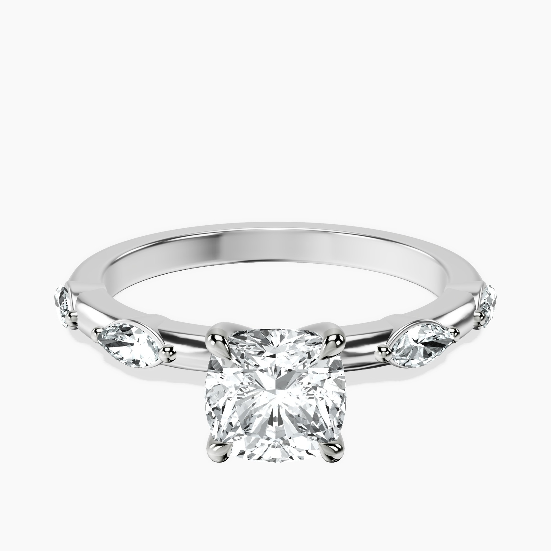 1.49 ct. cushion Sheryl Ring in 14kt white gold rtr top