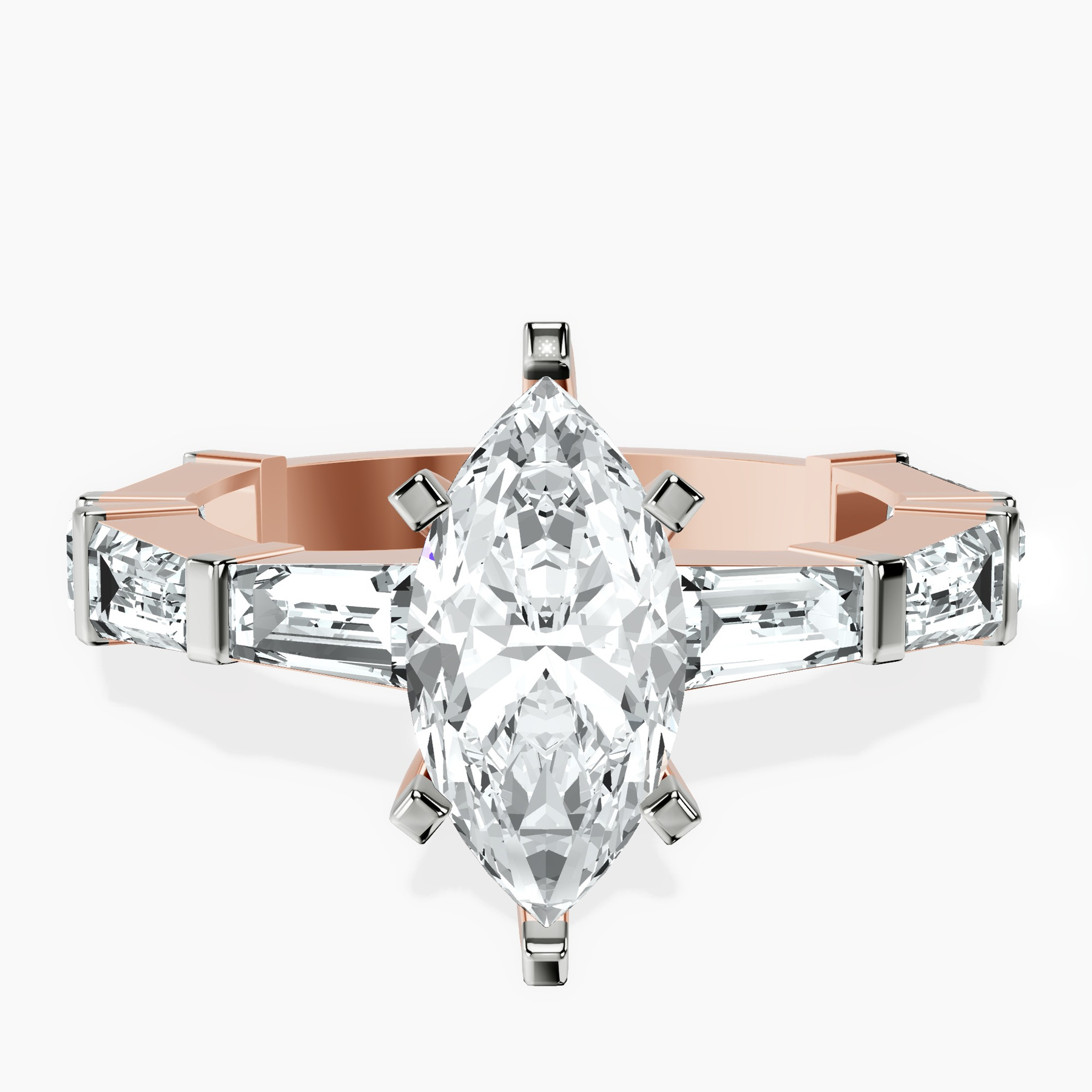 1.39 ct. marquise Gizele Ring in 18kt rose gold rtr top