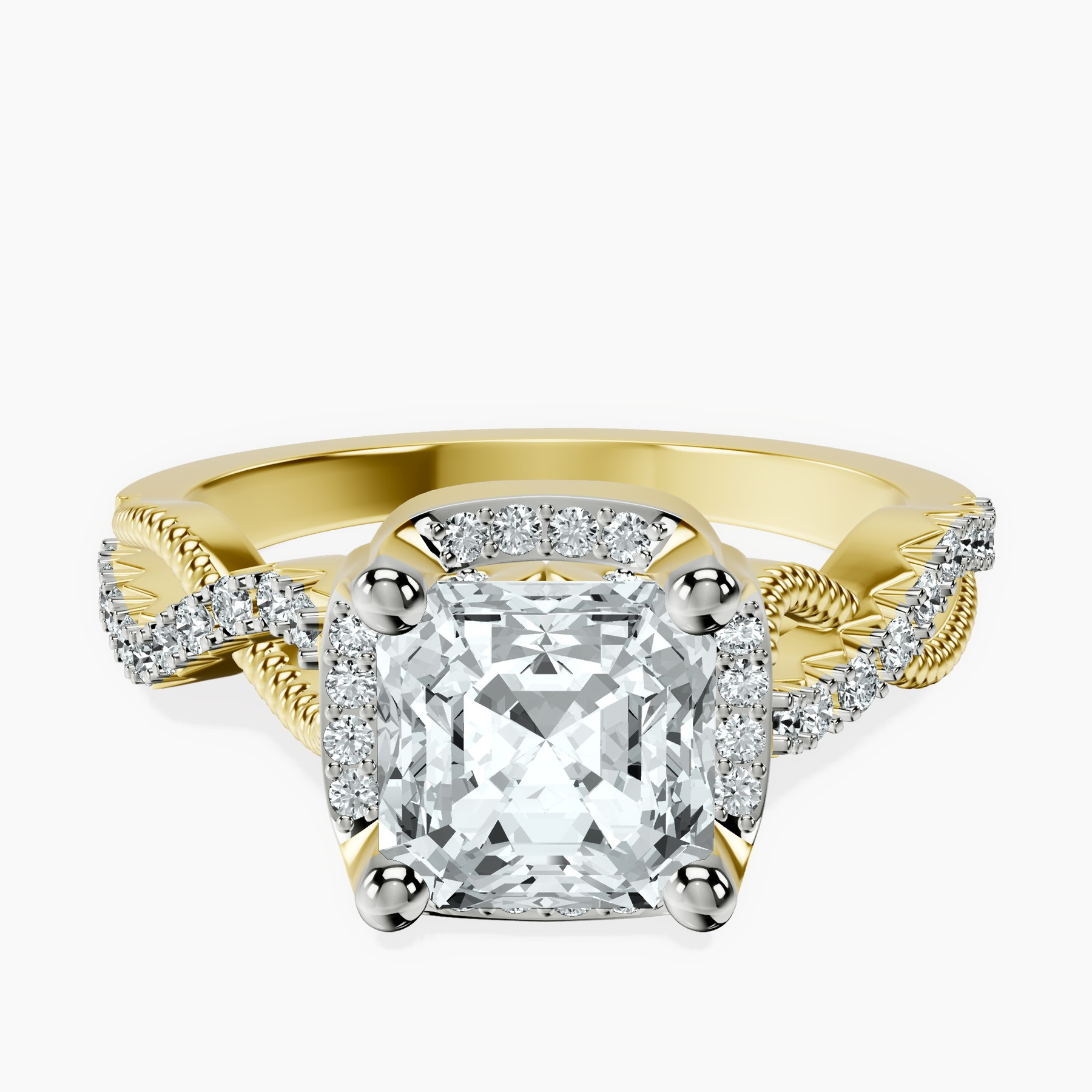 10kt Yellow Gold Astoré Channel Glided Lab Diamond Ring front image