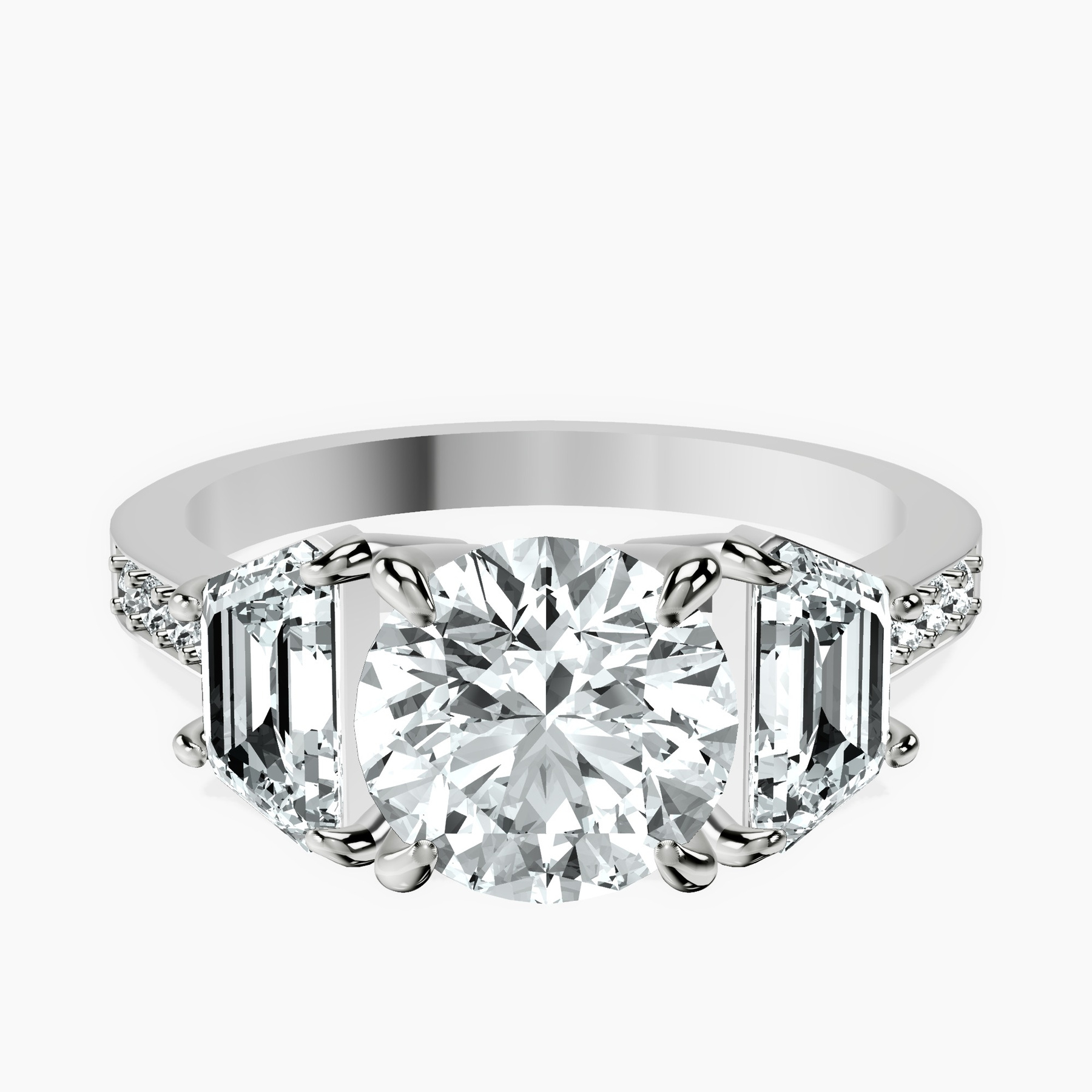 2.82 ct. round Daria Ring in 14kt white gold rtr top