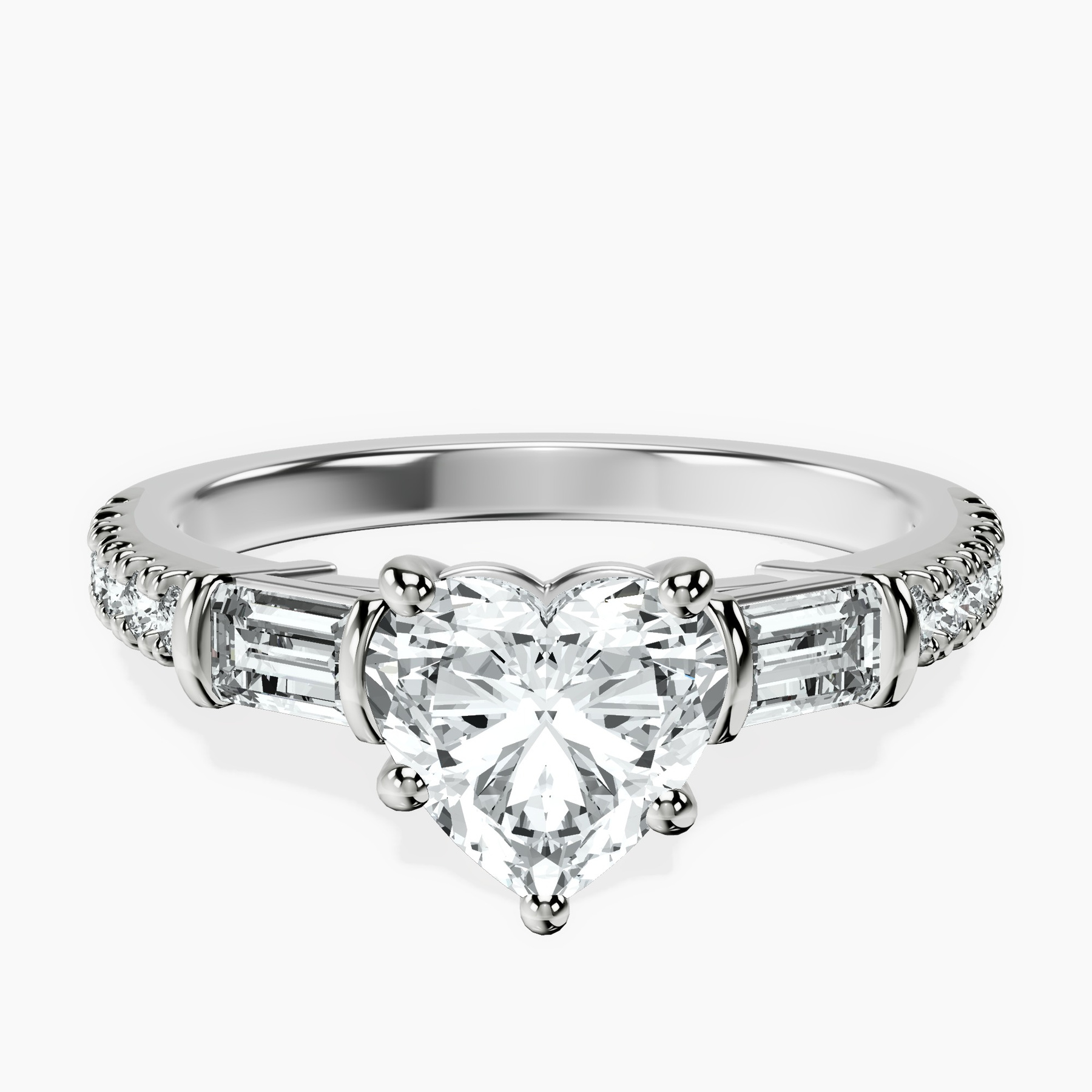 1.29 ct. heart Opalina Charm Ring in platinum rtr top