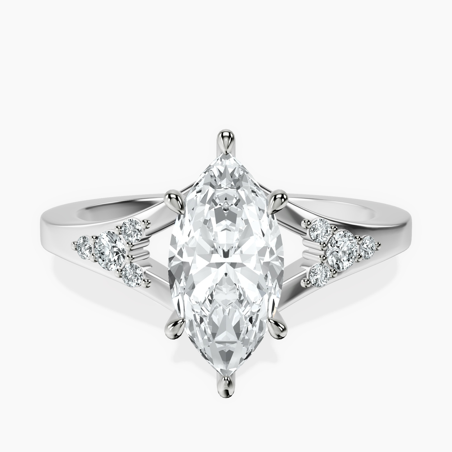 1.39 ct. marquise Celestial Splendor Lab Diamond Ring in platinum rtr top
