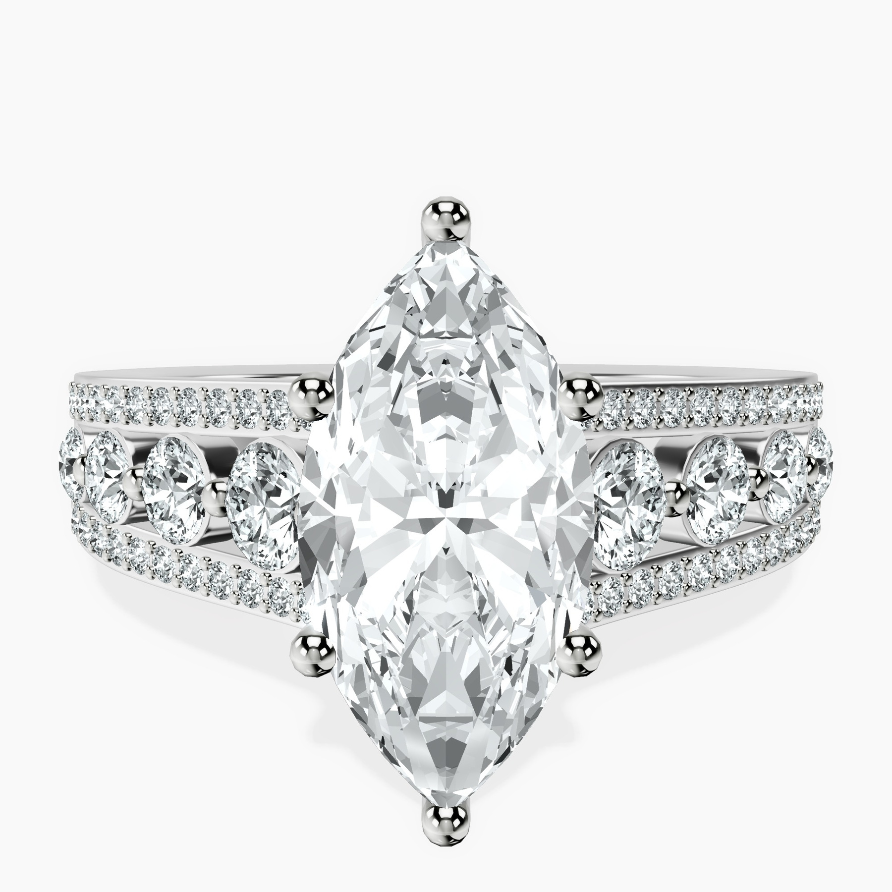 1.39 ct. marquise Eos Spark Lab Diamond Ring in platinum rtr top