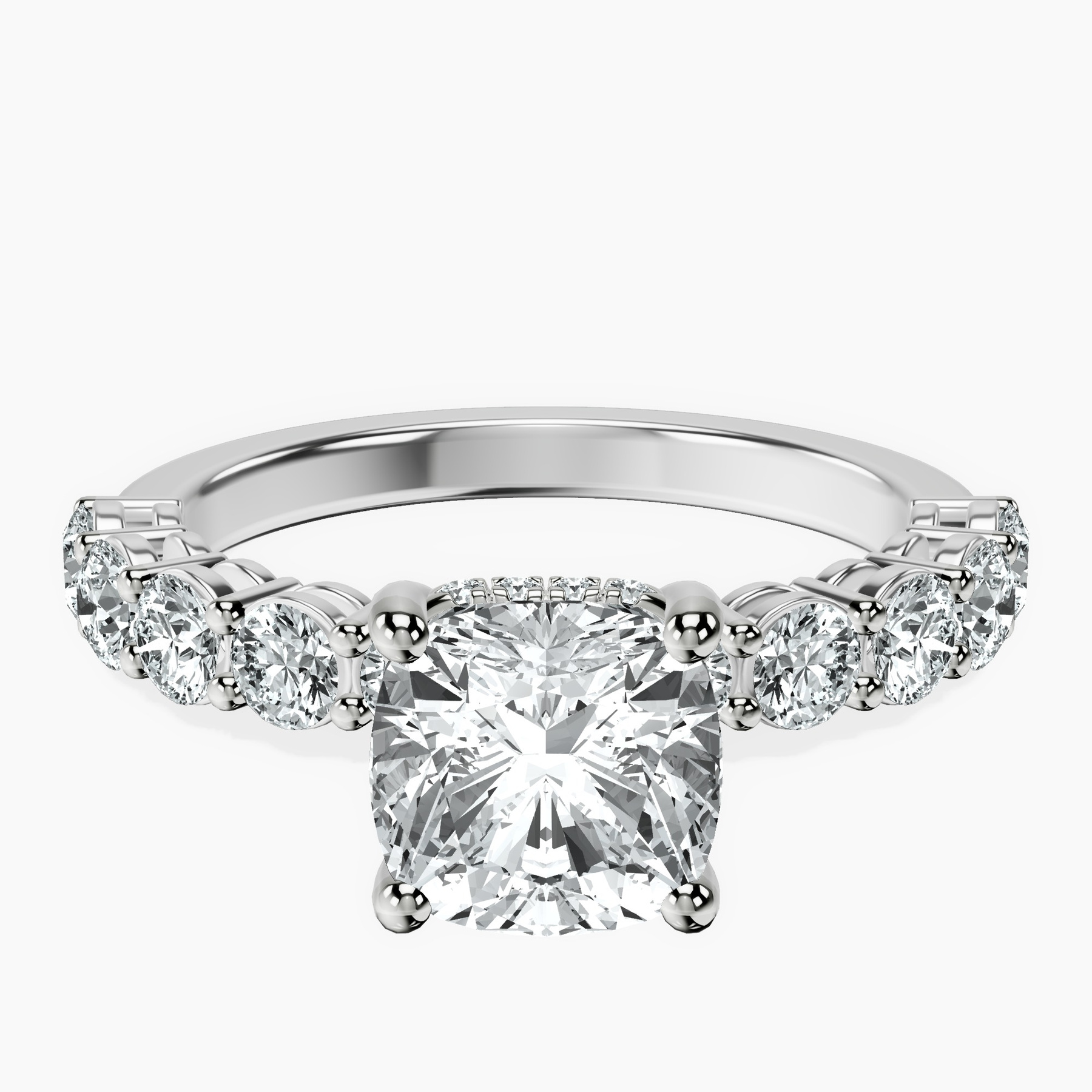 Platinum Elinor Side Round Lab Diamond Ring front image