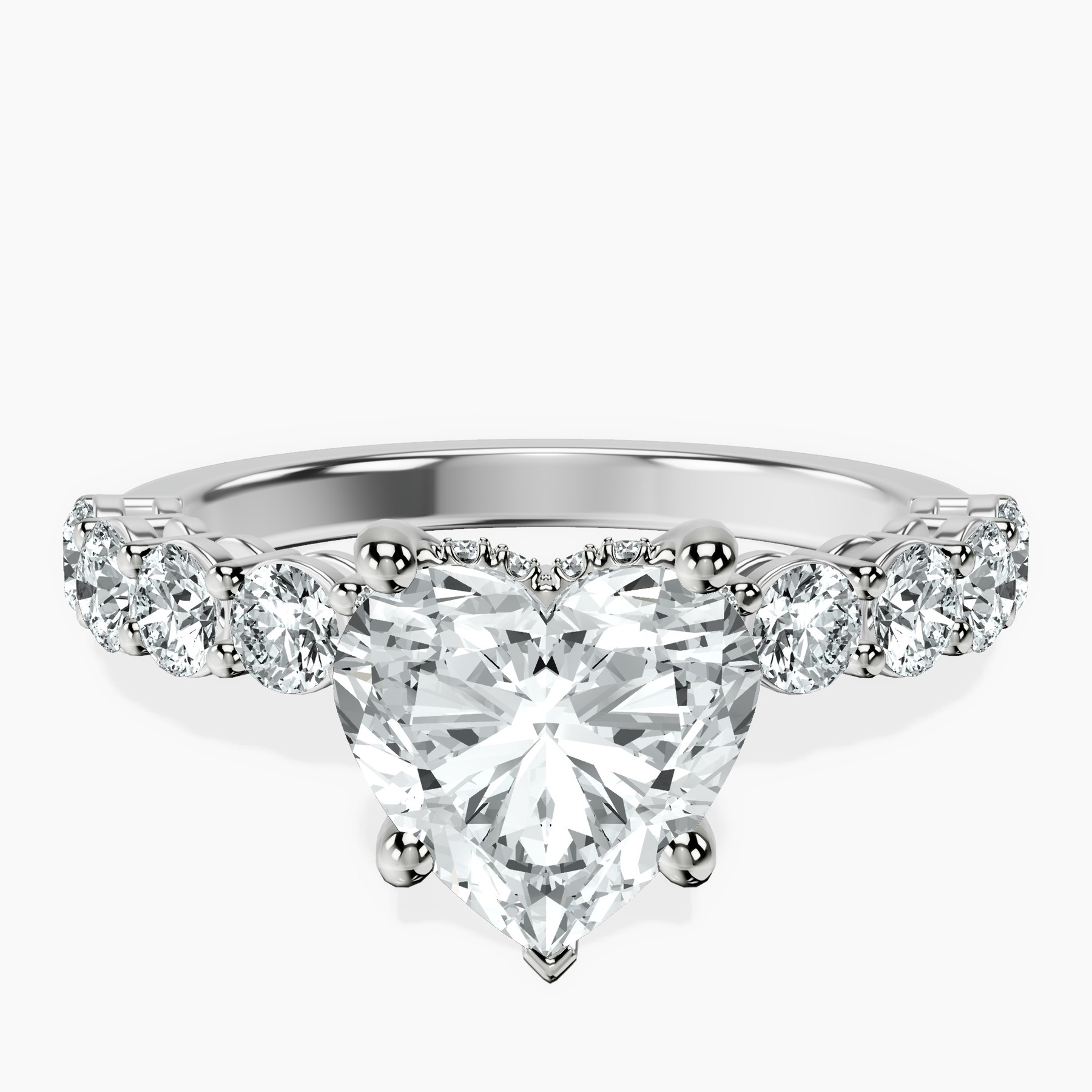 Platinum Elinor Side Round Lab Diamond Ring front image