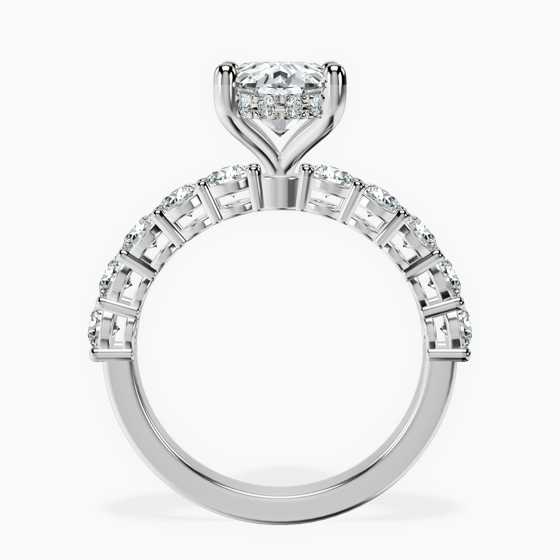 10kt White Gold Elinor Side Round Lab Diamond Ring side right image one