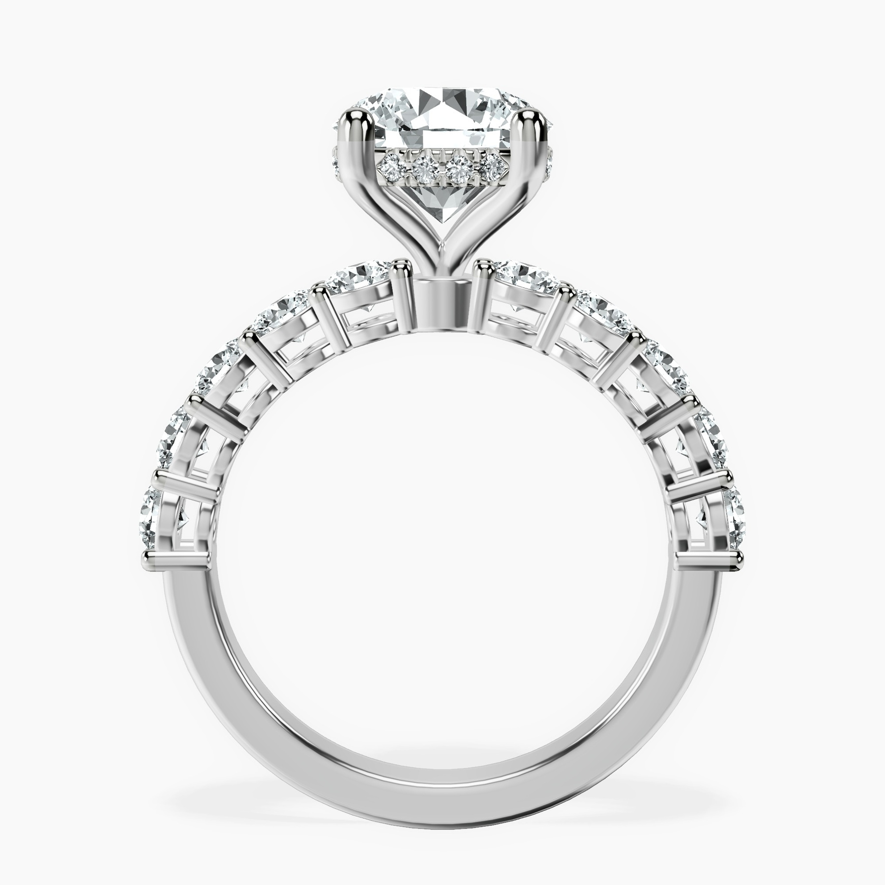 10kt White Gold Elinor Side Round Lab Diamond Ring side right image one