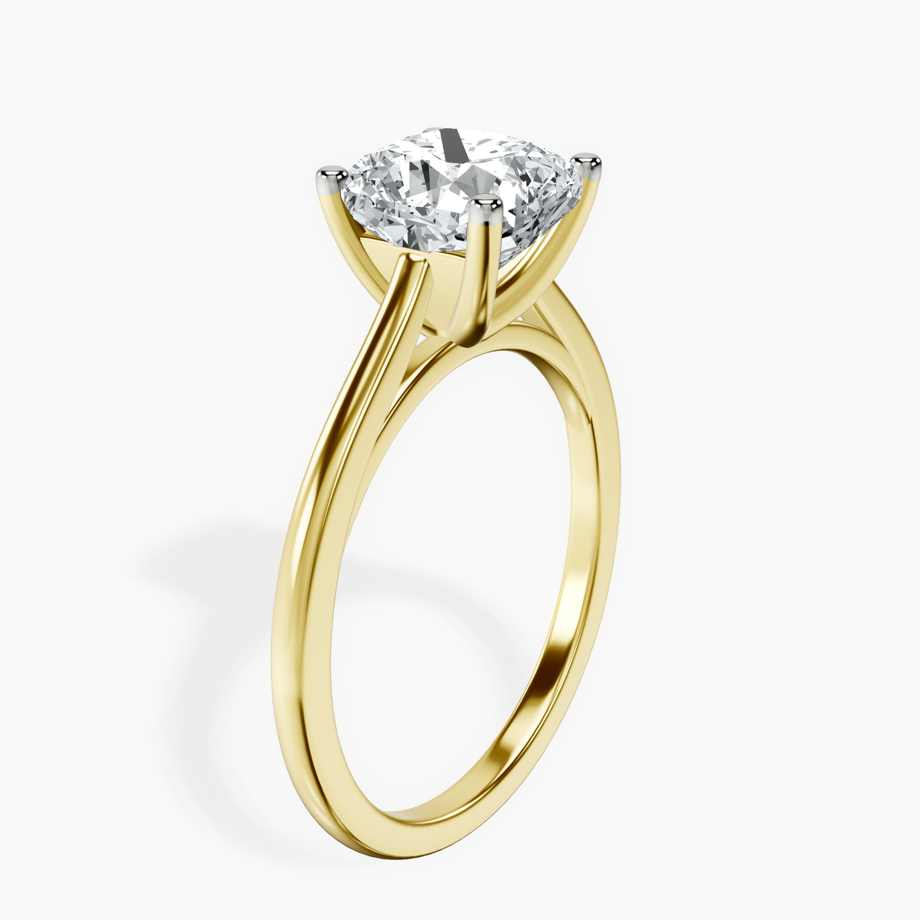 10kt Yellow Gold Teagan Solitaire 1.5mm Lab Diamond Ring standing product image one
