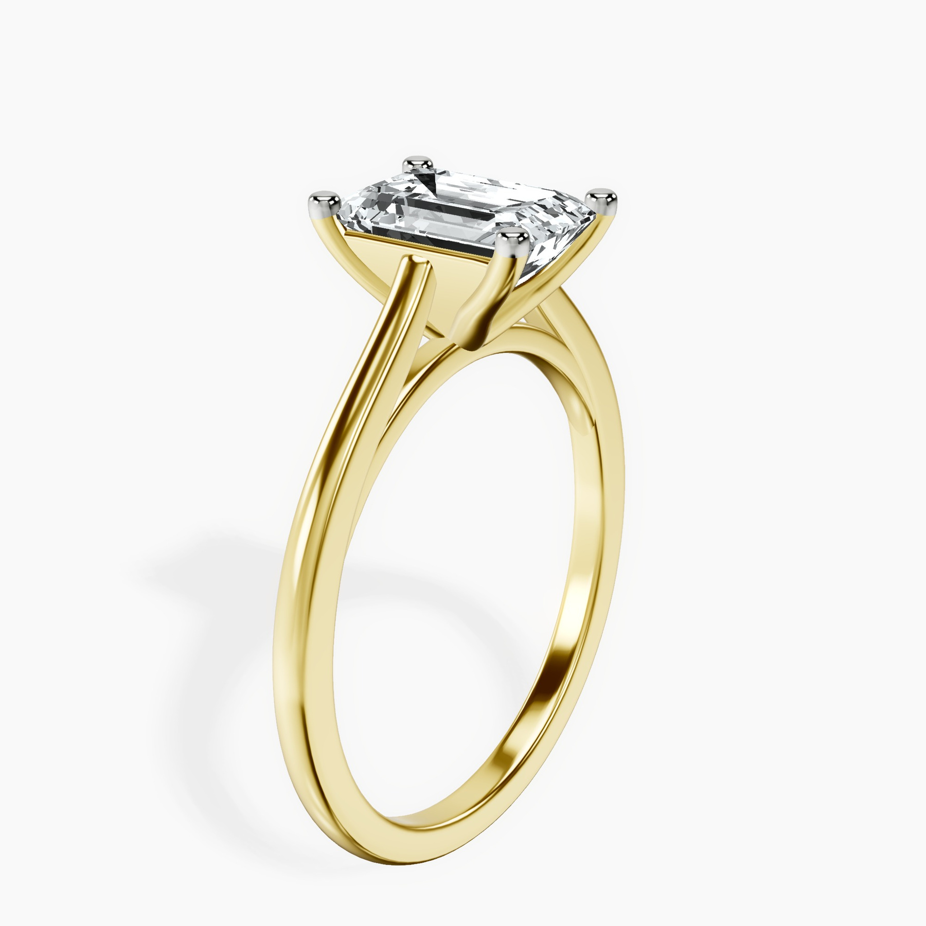 10kt Yellow Gold Teagan Solitaire 1.5mm Lab Diamond Ring standing product image one