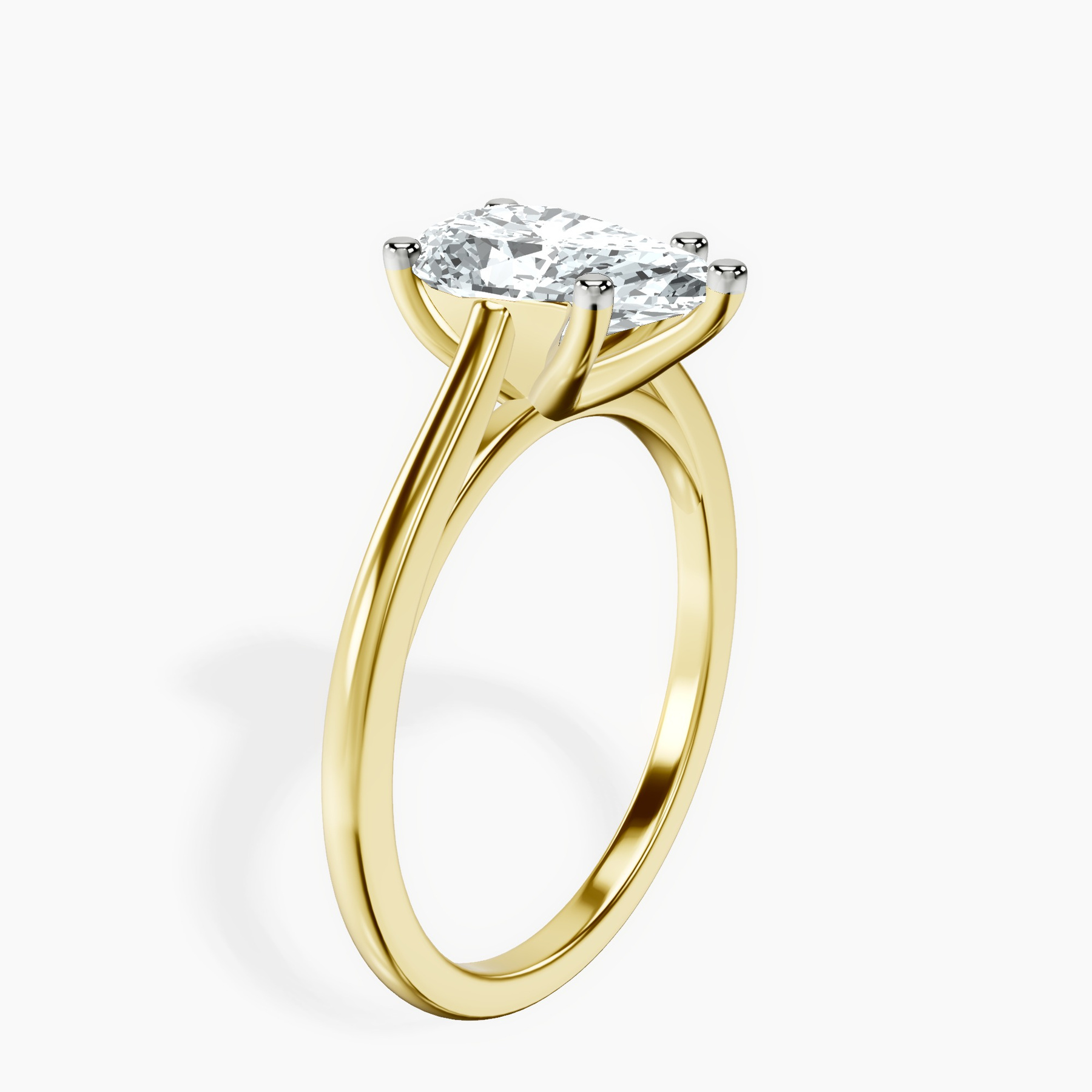10kt Yellow Gold Teagan Solitaire 1.5mm Lab Diamond Ring standing product image one