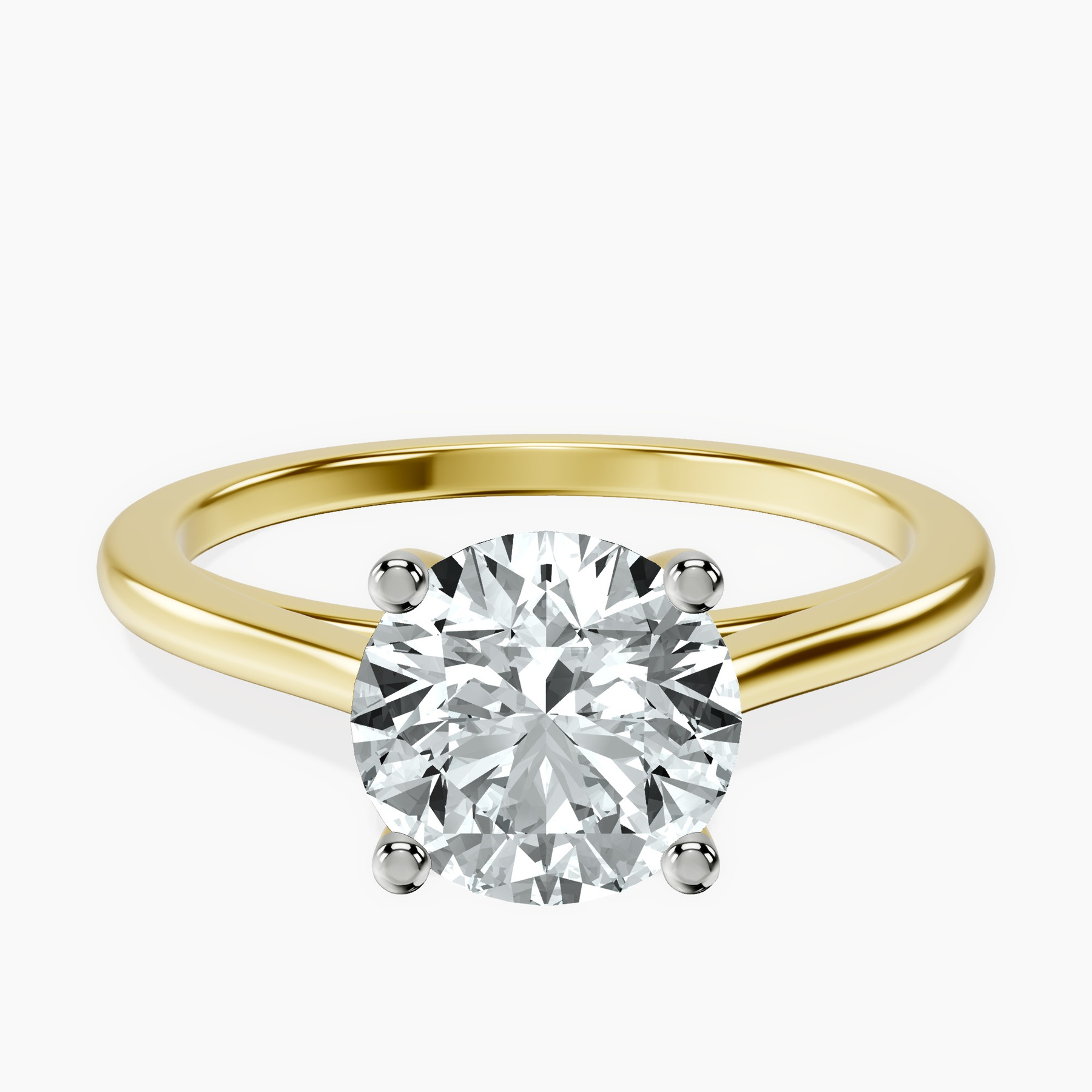 10kt Yellow Gold Teagan Solitaire 1.5mm Lab Diamond Ring rtr top