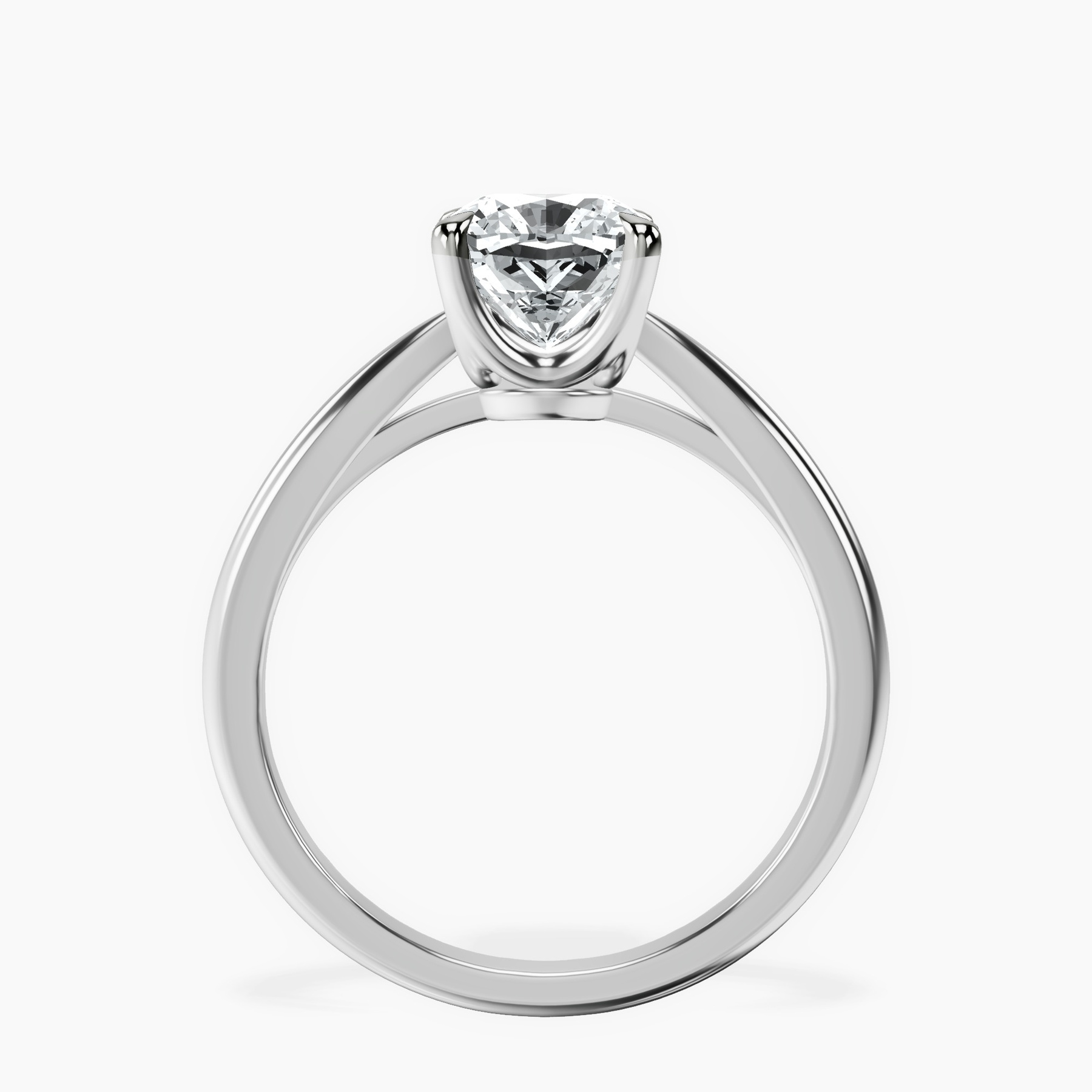 10kt White Gold Azalea Classic Solitaire 1.5mm Lab Diamond Ring side right image one