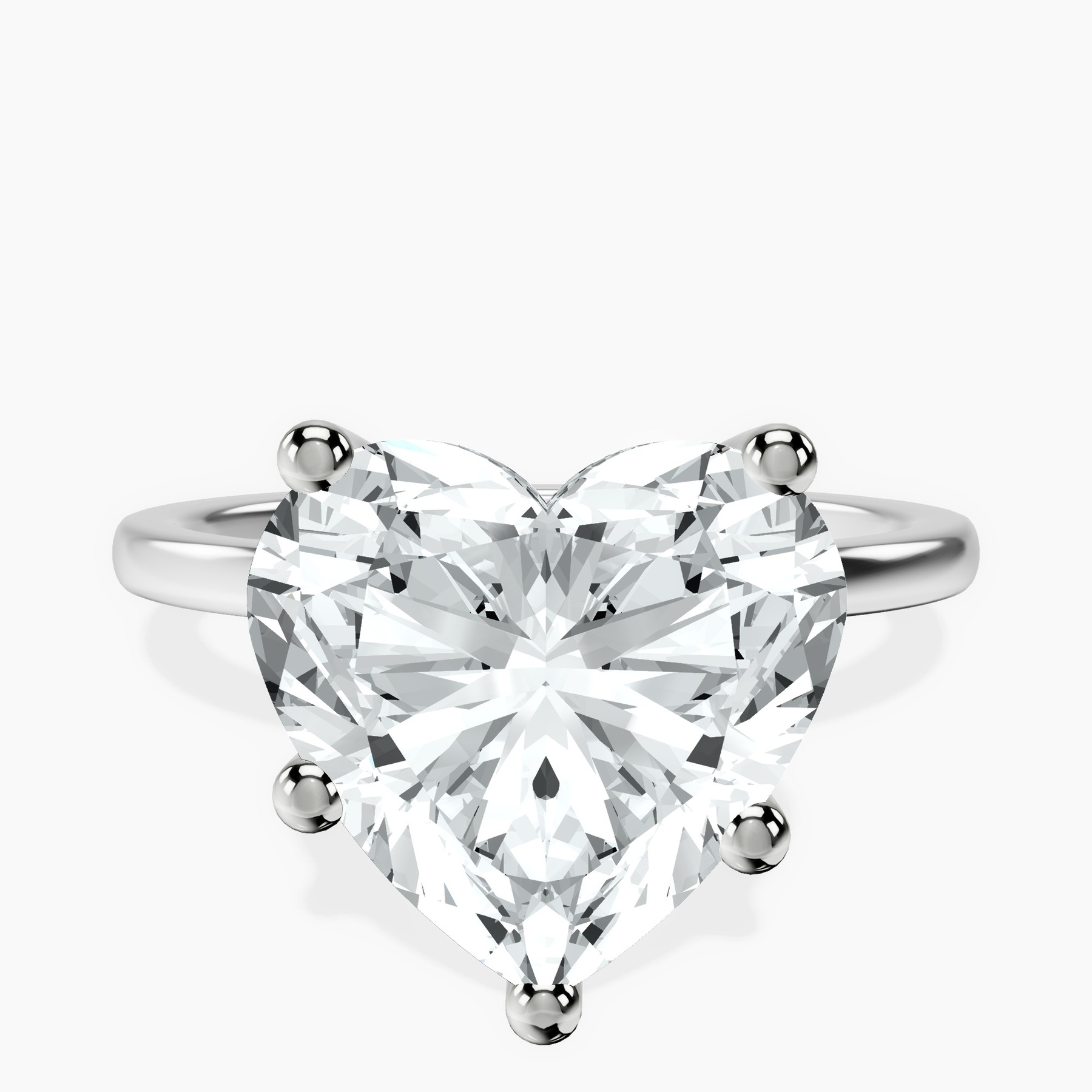 Platinum Four Prong Solitaire 1.5mm Lab Diamond Ring front image