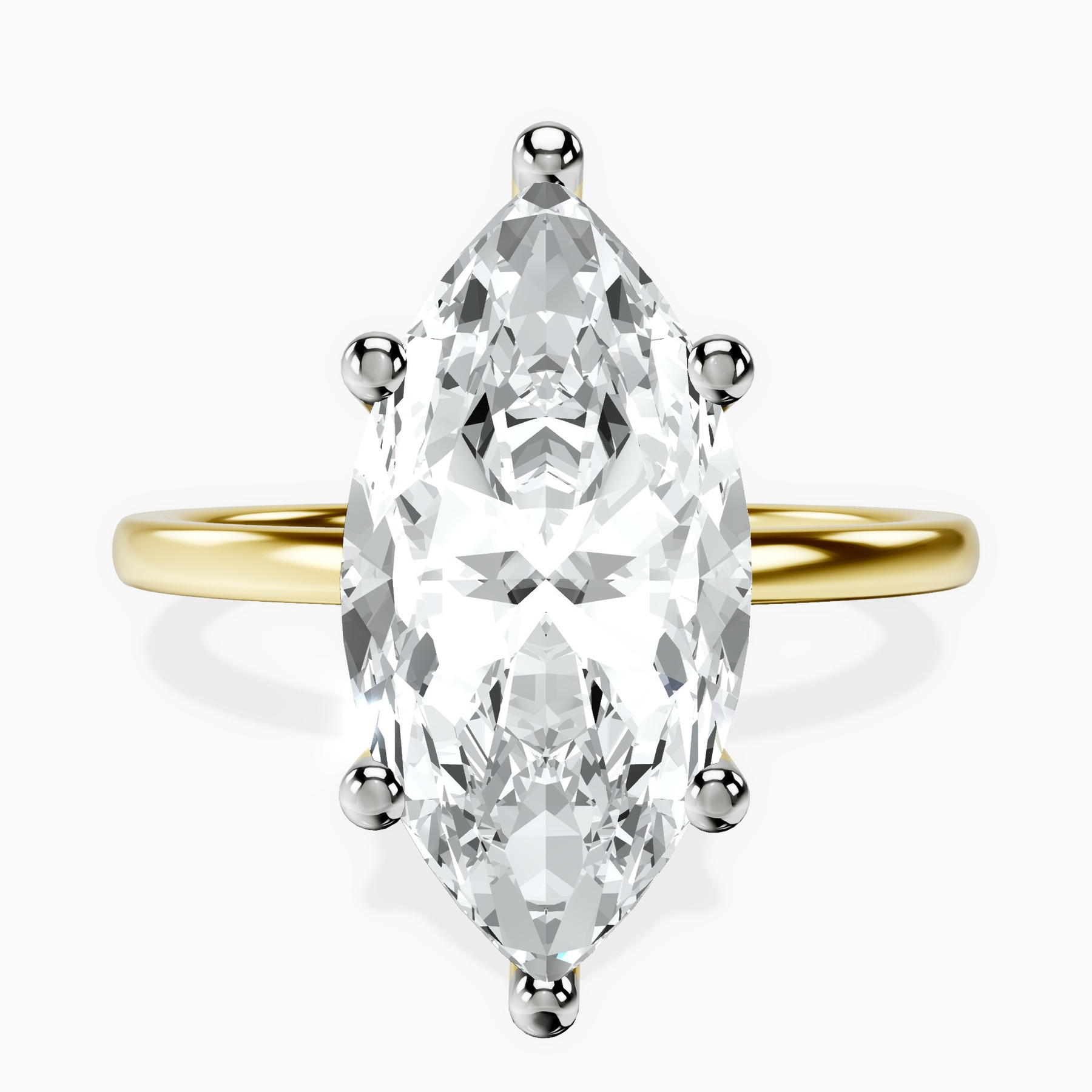 14kt Yellow Gold Four Prong Solitaire 1.5mm Lab Diamond Ring front image