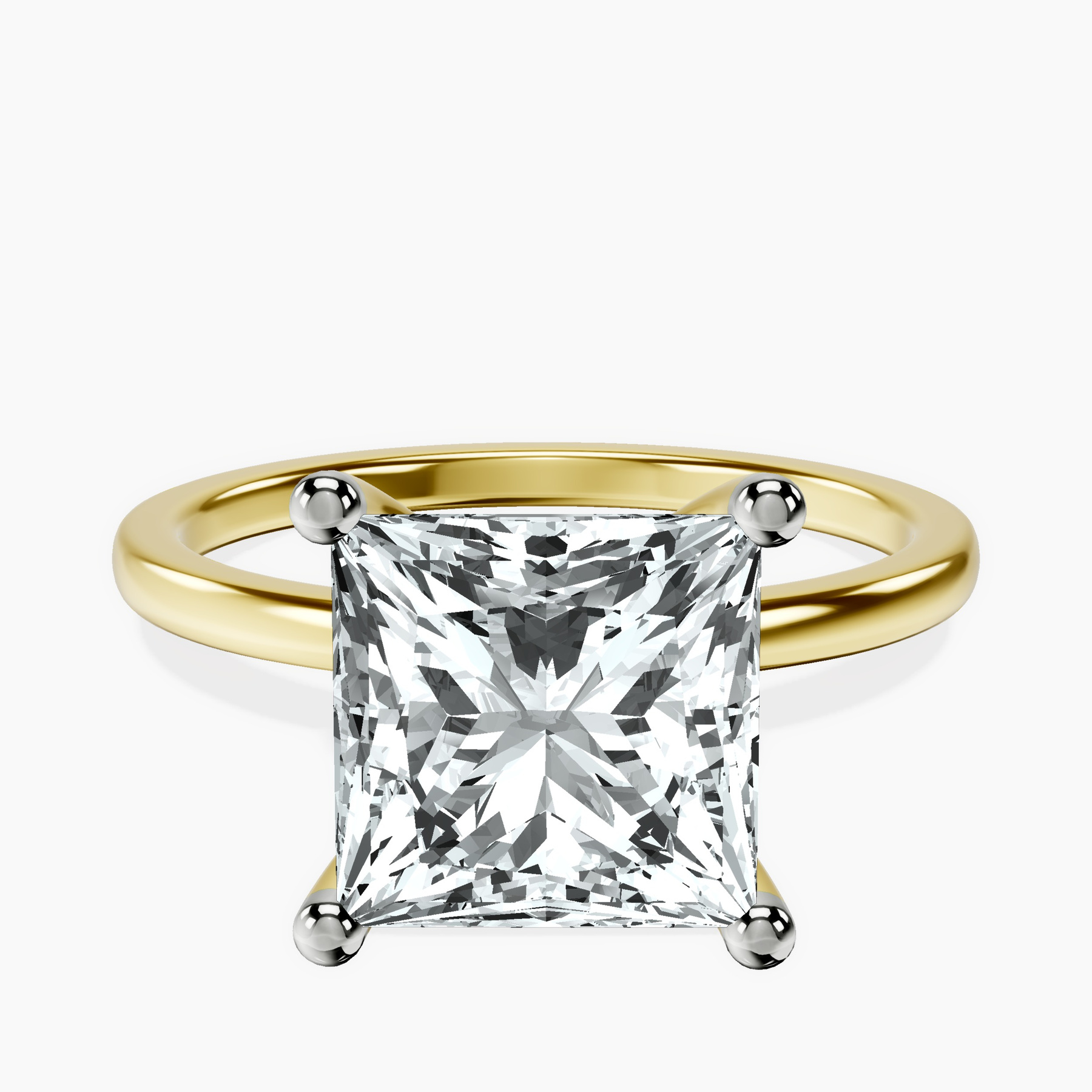 14kt Yellow Gold Four Prong Solitaire 1.5mm Lab Diamond Ring front image