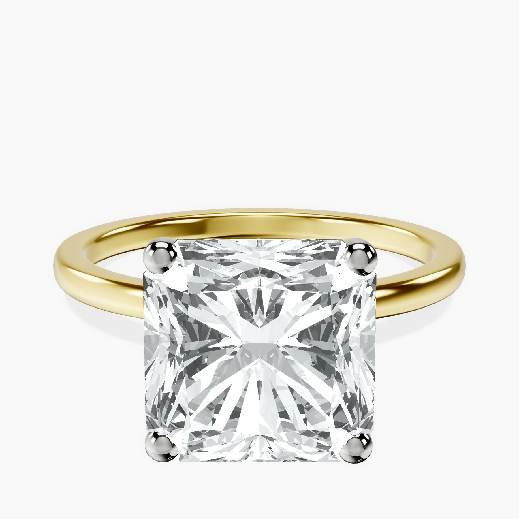 10kt Yellow Gold Four Prong Solitaire 1.5mm Lab Diamond Ring front image