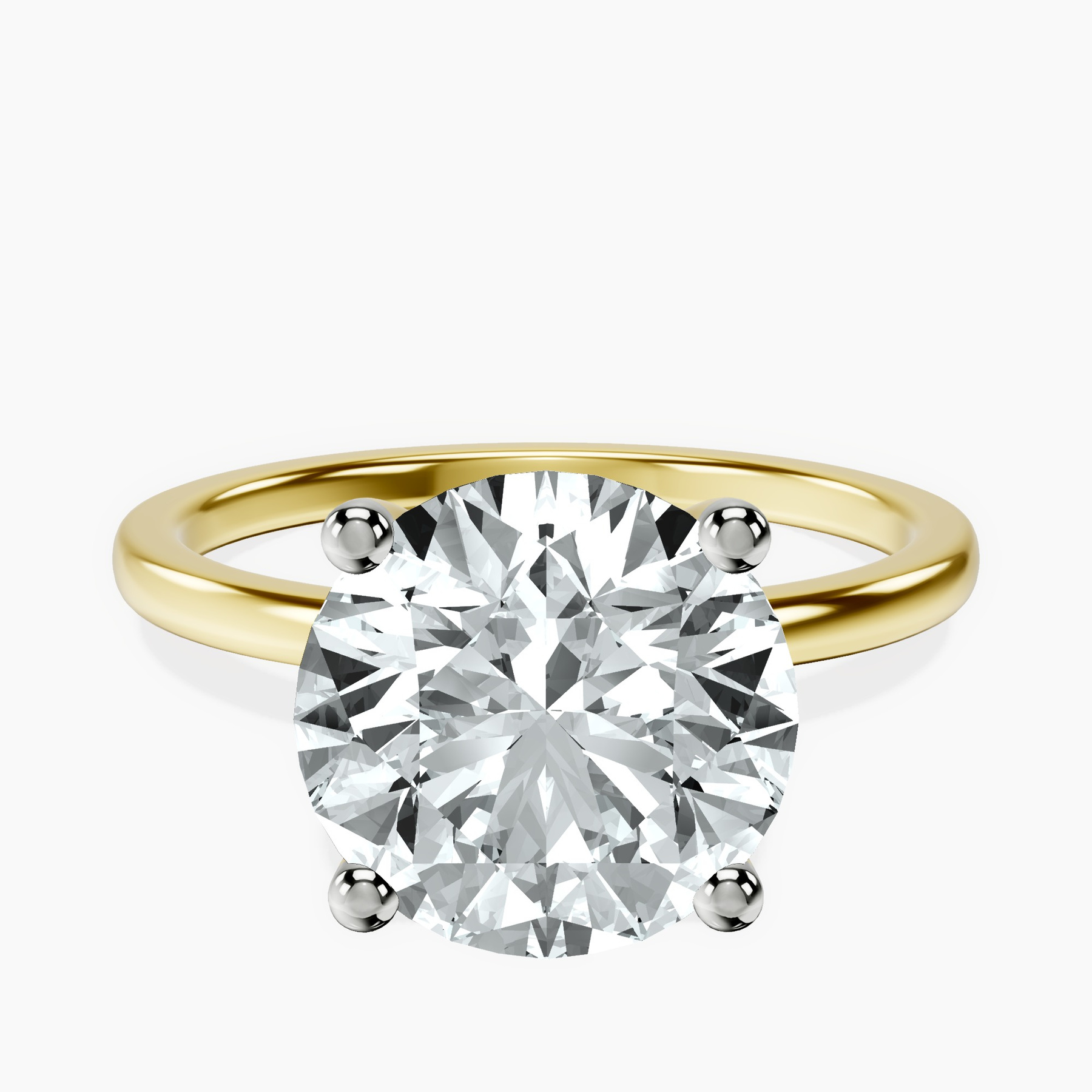 14kt Yellow Gold Four Prong Solitaire 1.5mm Lab Diamond Ring front image