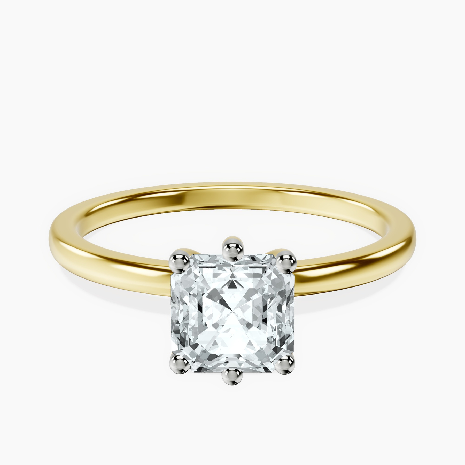 14kt Yellow Gold Six Prong Solitaire 1.5mm Lab Diamond Ring front image