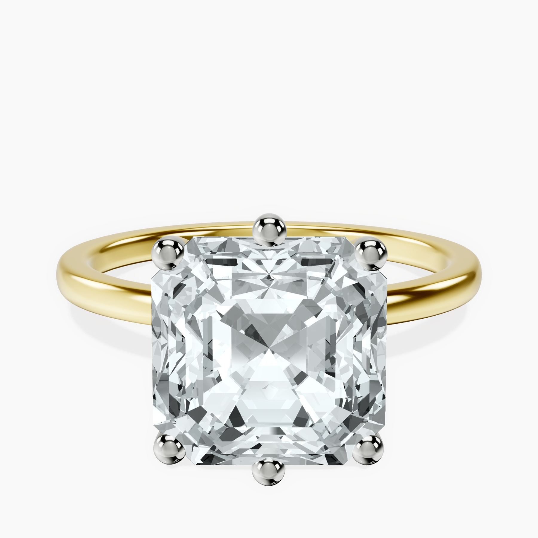 14kt Yellow Gold Six Prong Solitaire 1.5mm Lab Diamond Ring front image
