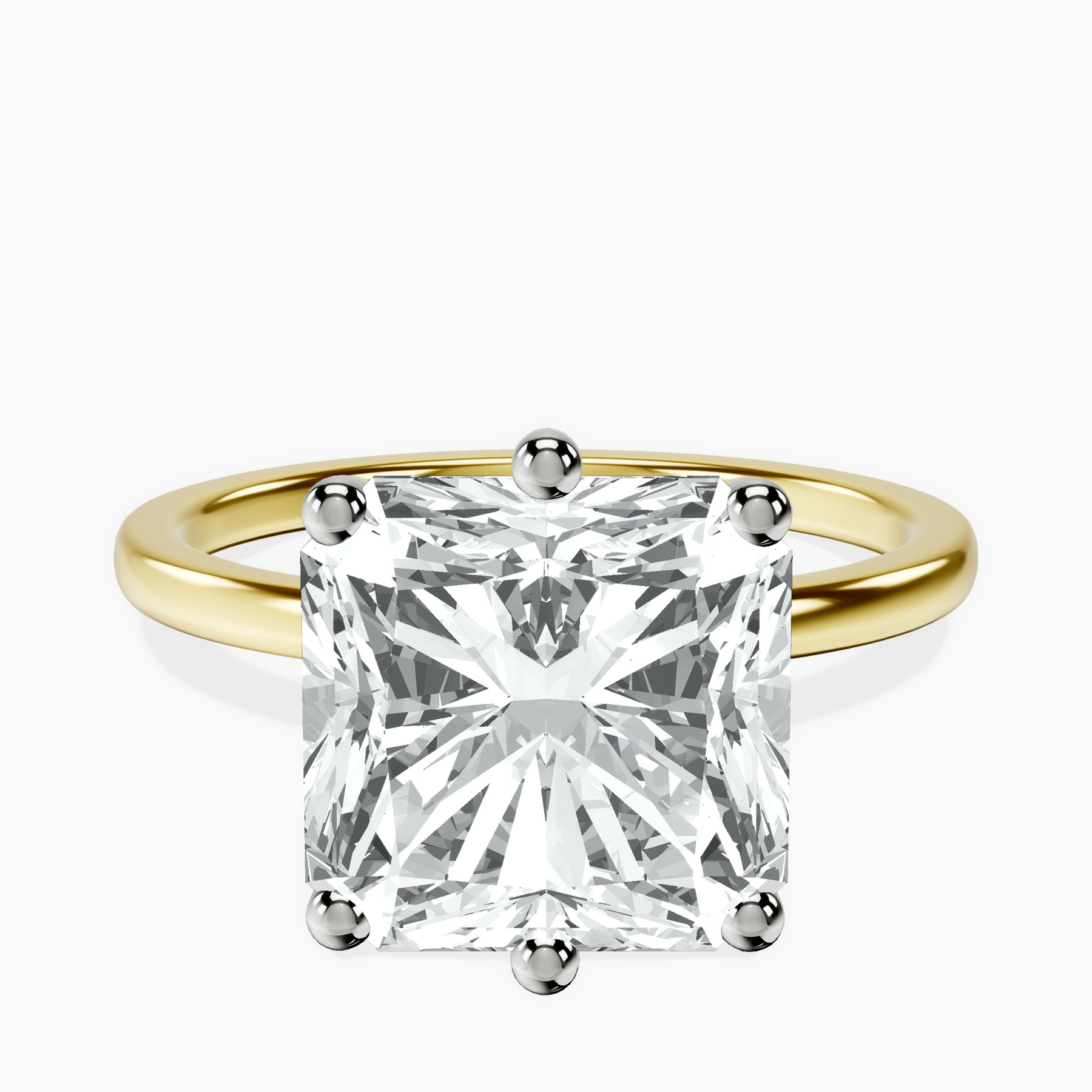 18kt Yellow Gold Six Prong Solitaire 1.5mm Lab Diamond Ring front image