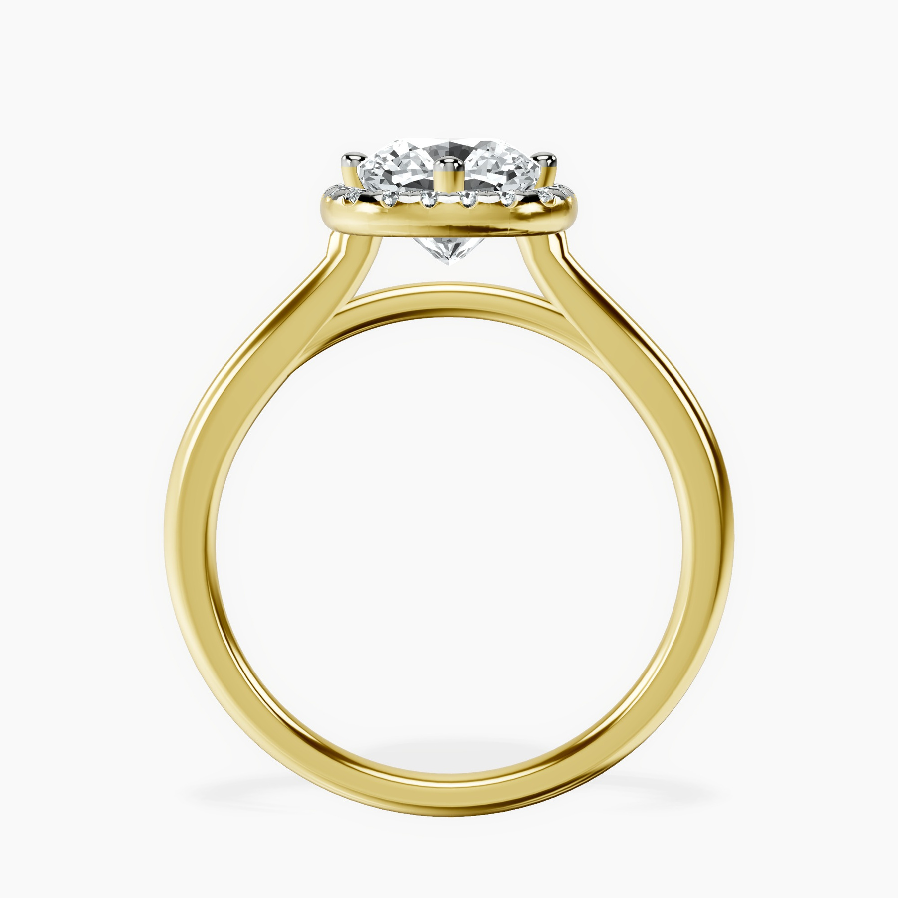 10kt Yellow Gold Harriet Halo 1.5mm Lab Diamond Ring side right image one